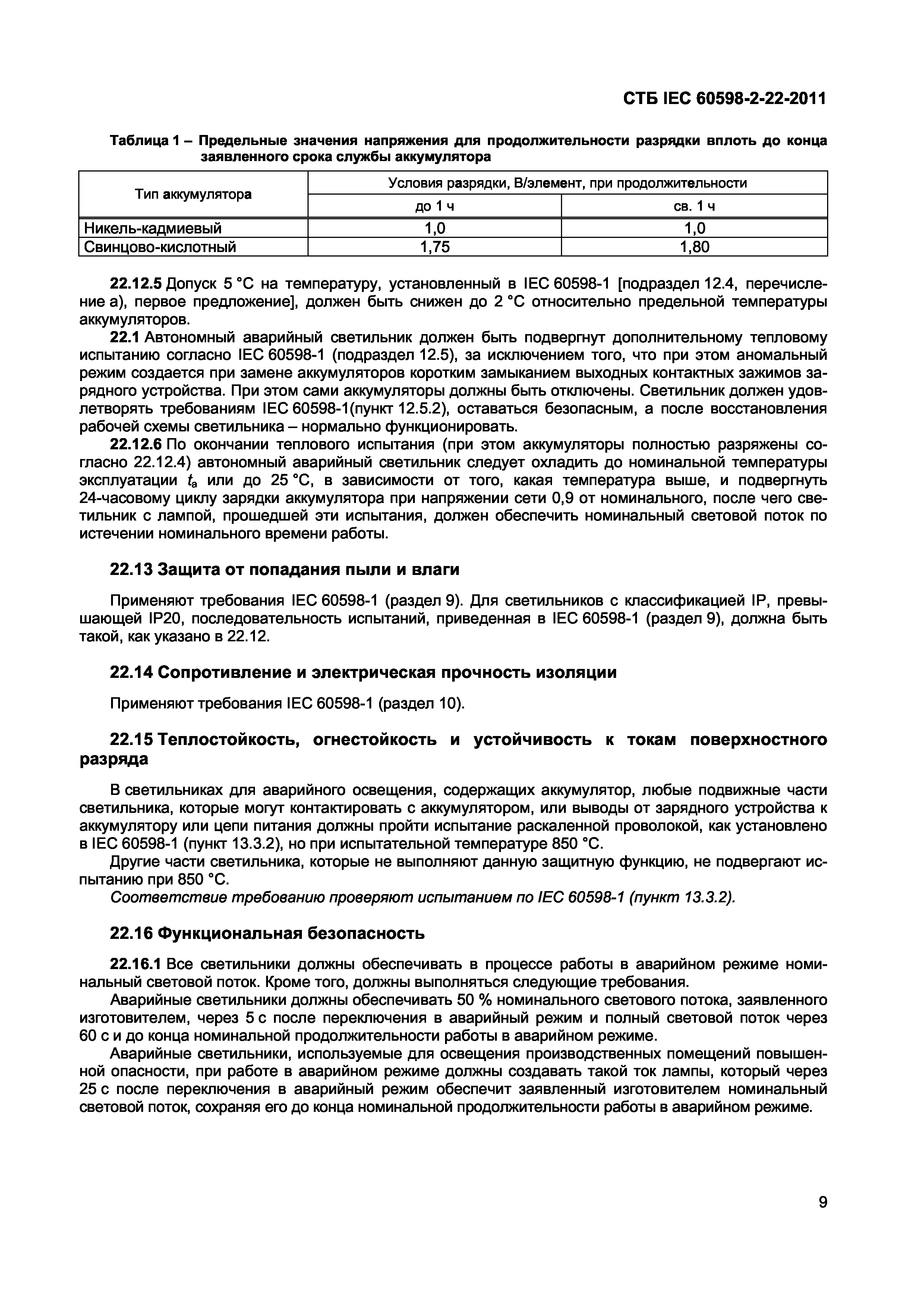 СТБ IEC 60598-2-22-2011