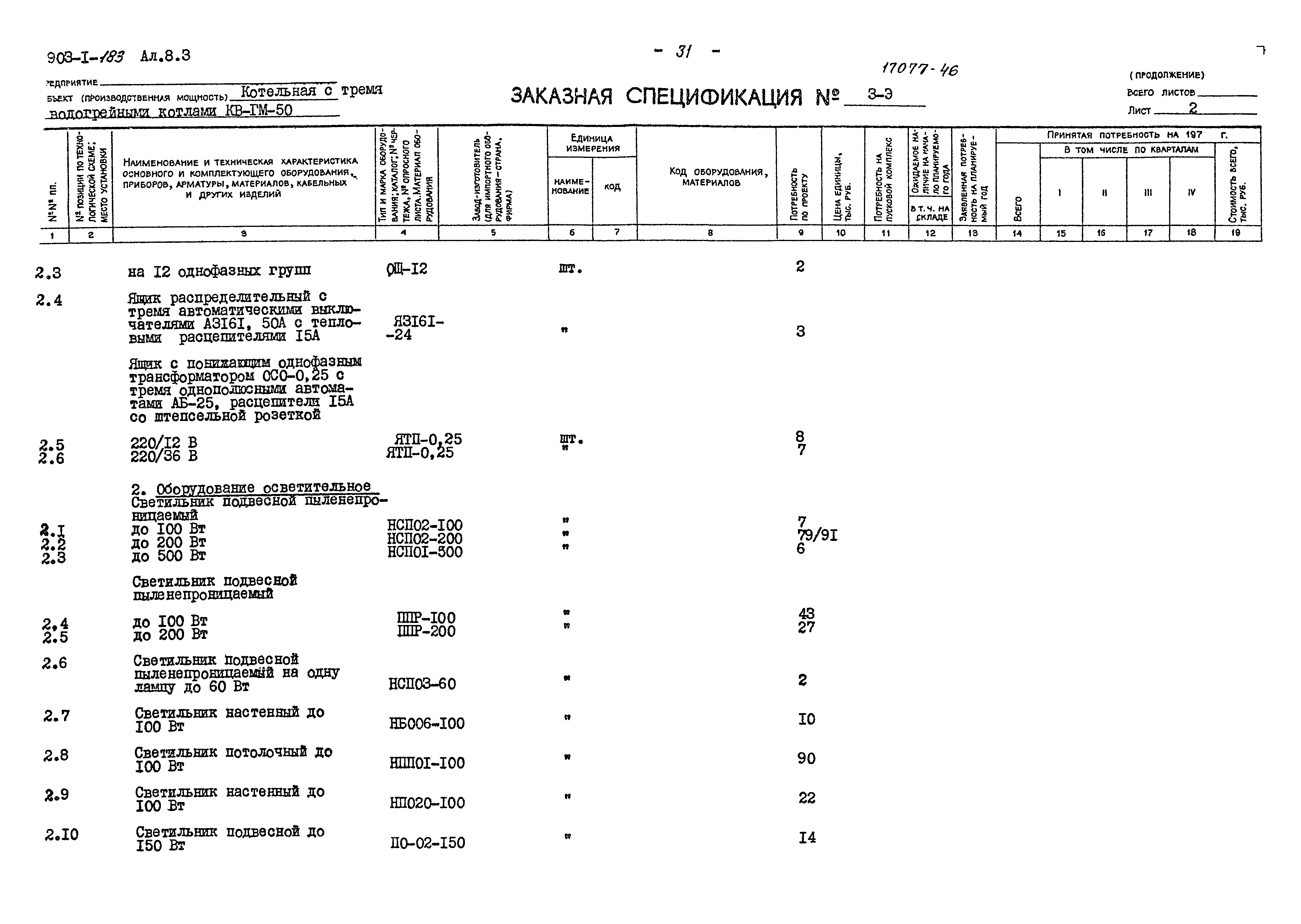 Типовой проект 903-1-183