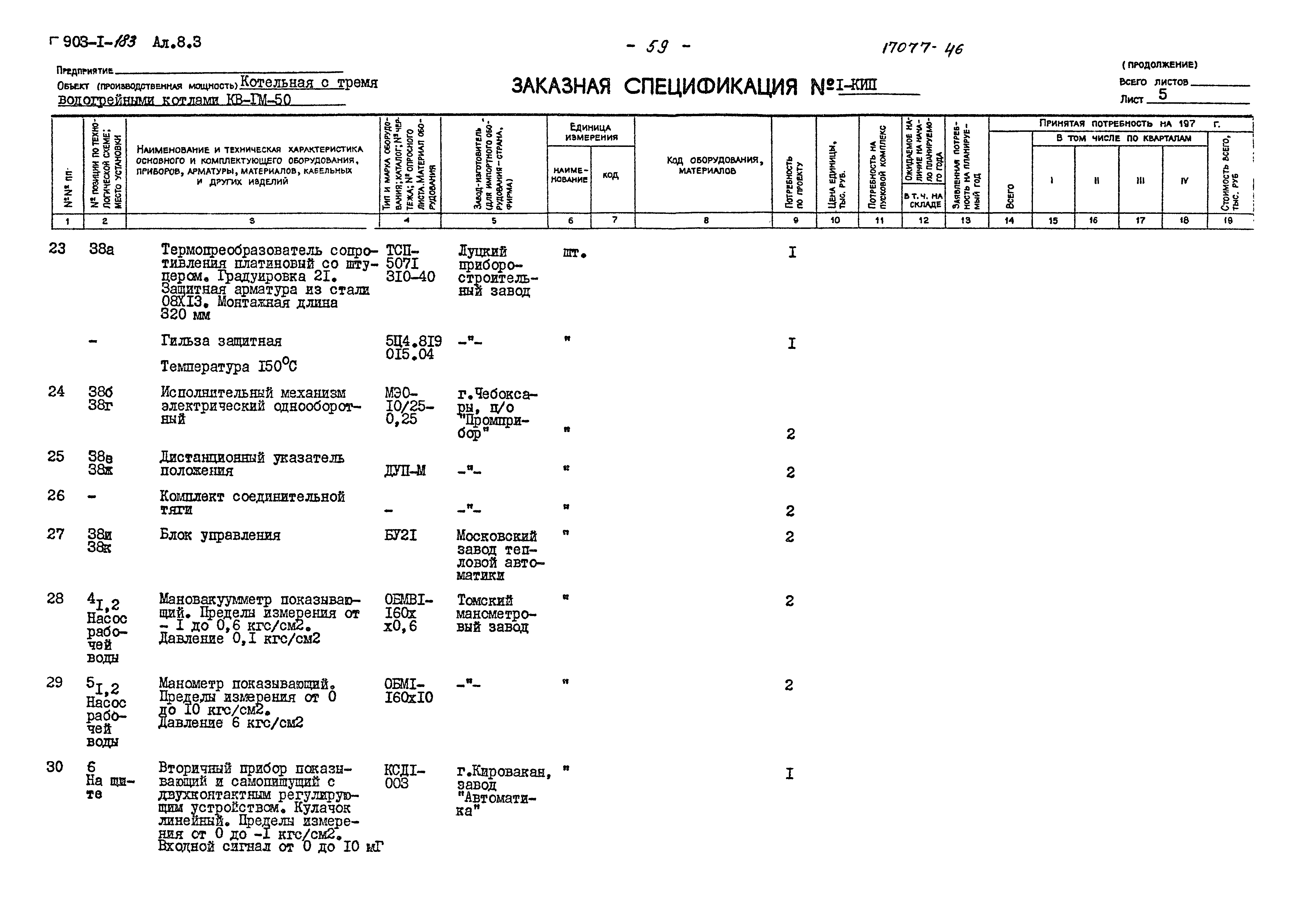 Типовой проект 903-1-183