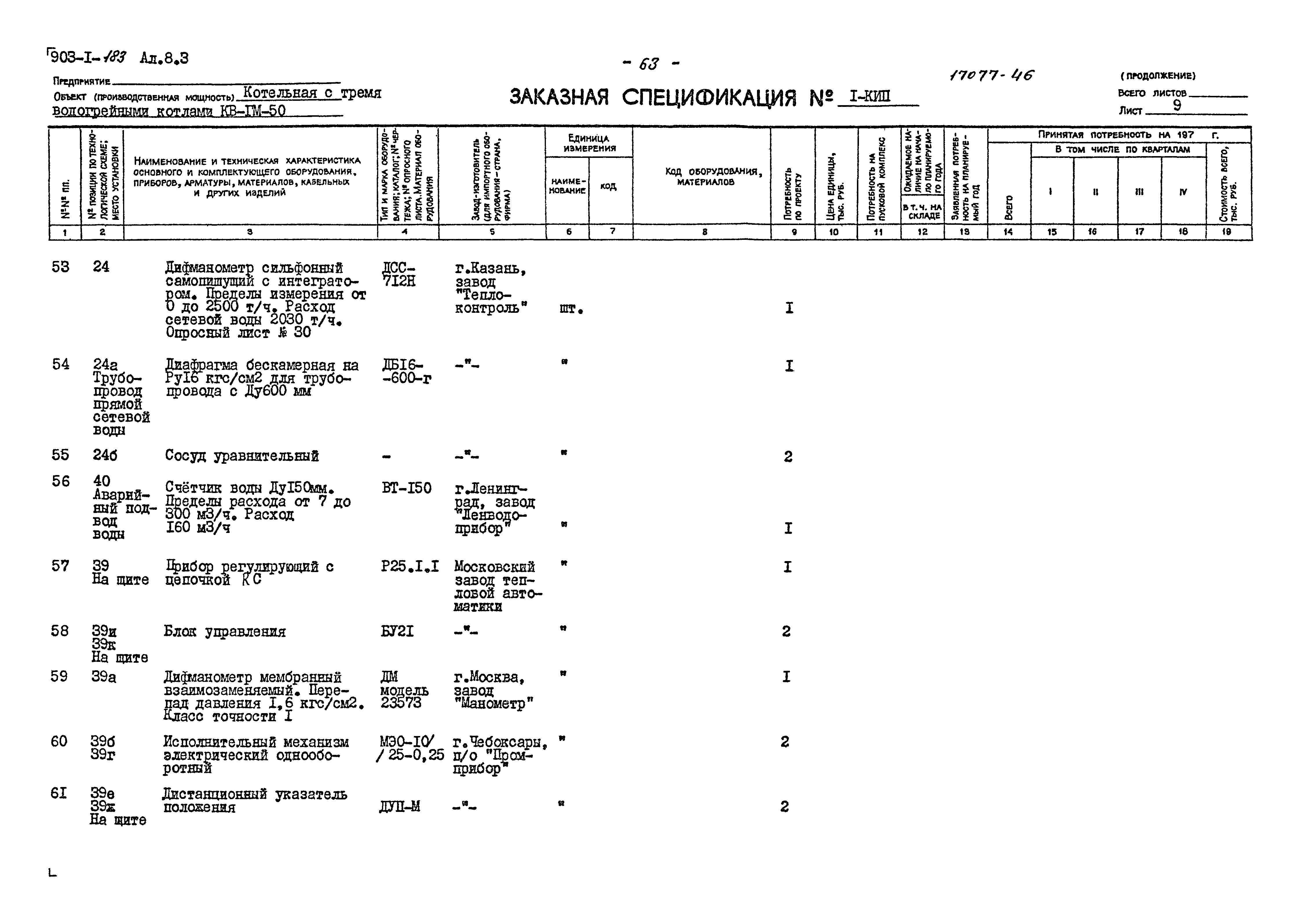 Типовой проект 903-1-183