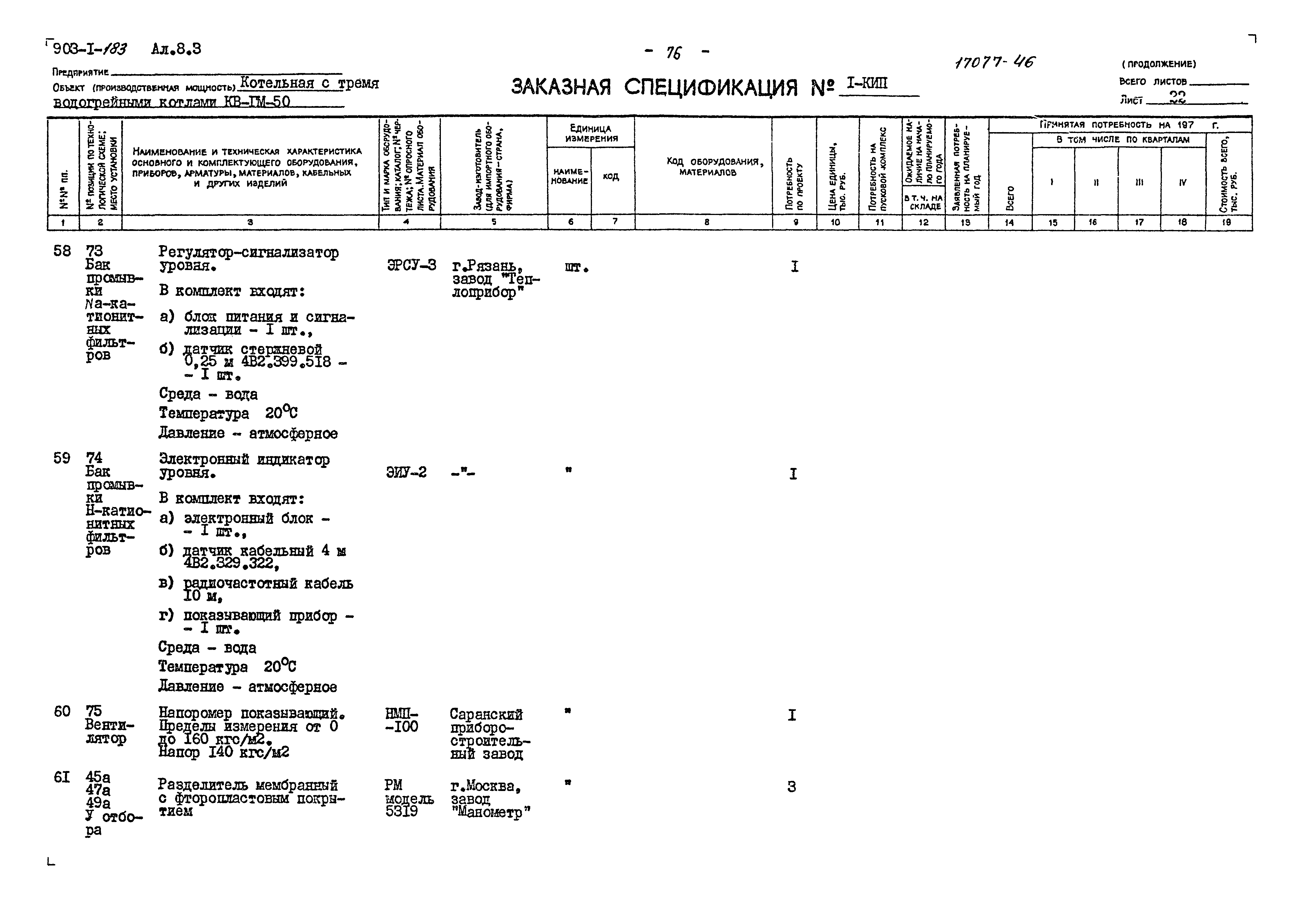 Типовой проект 903-1-183