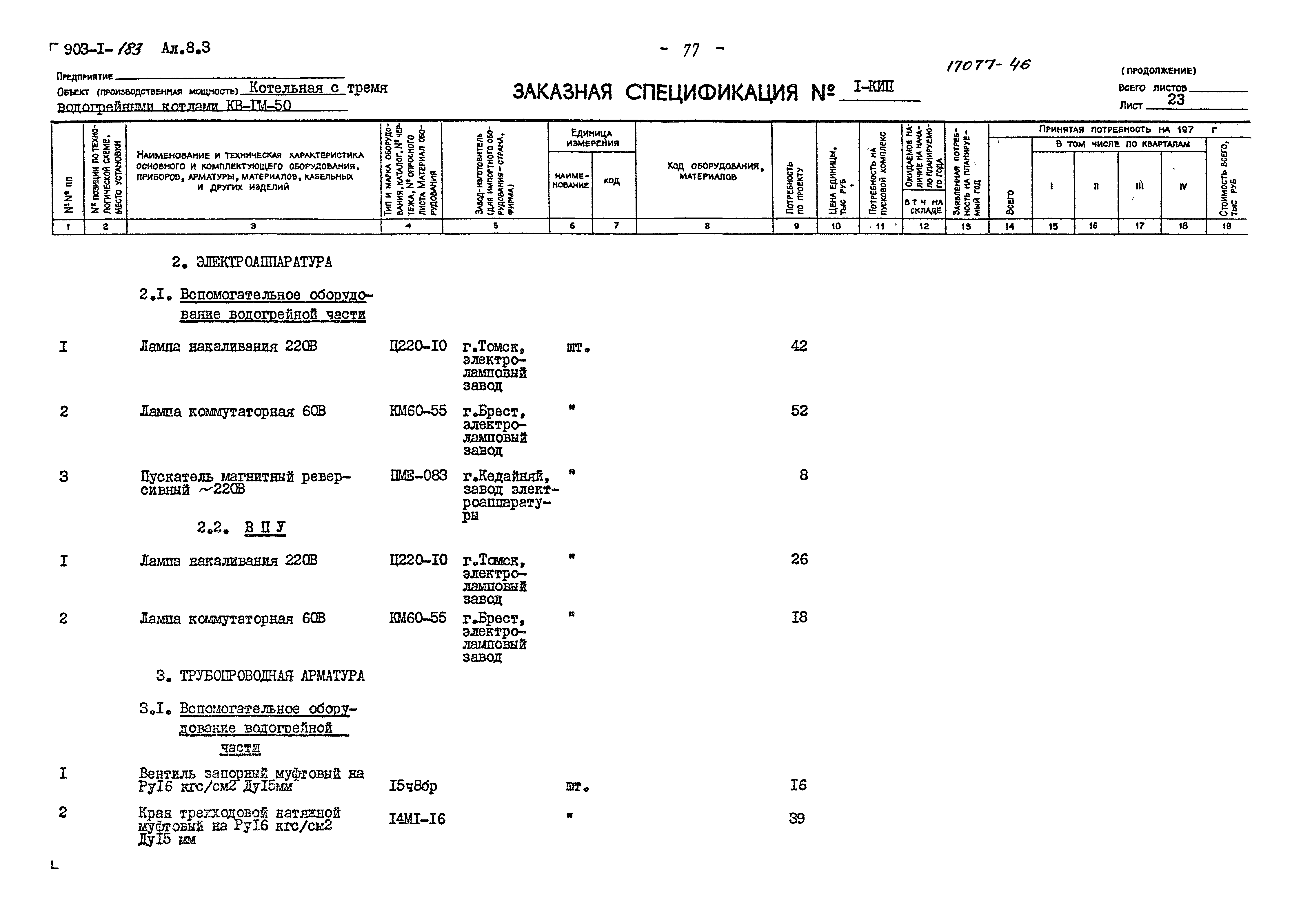 Типовой проект 903-1-183
