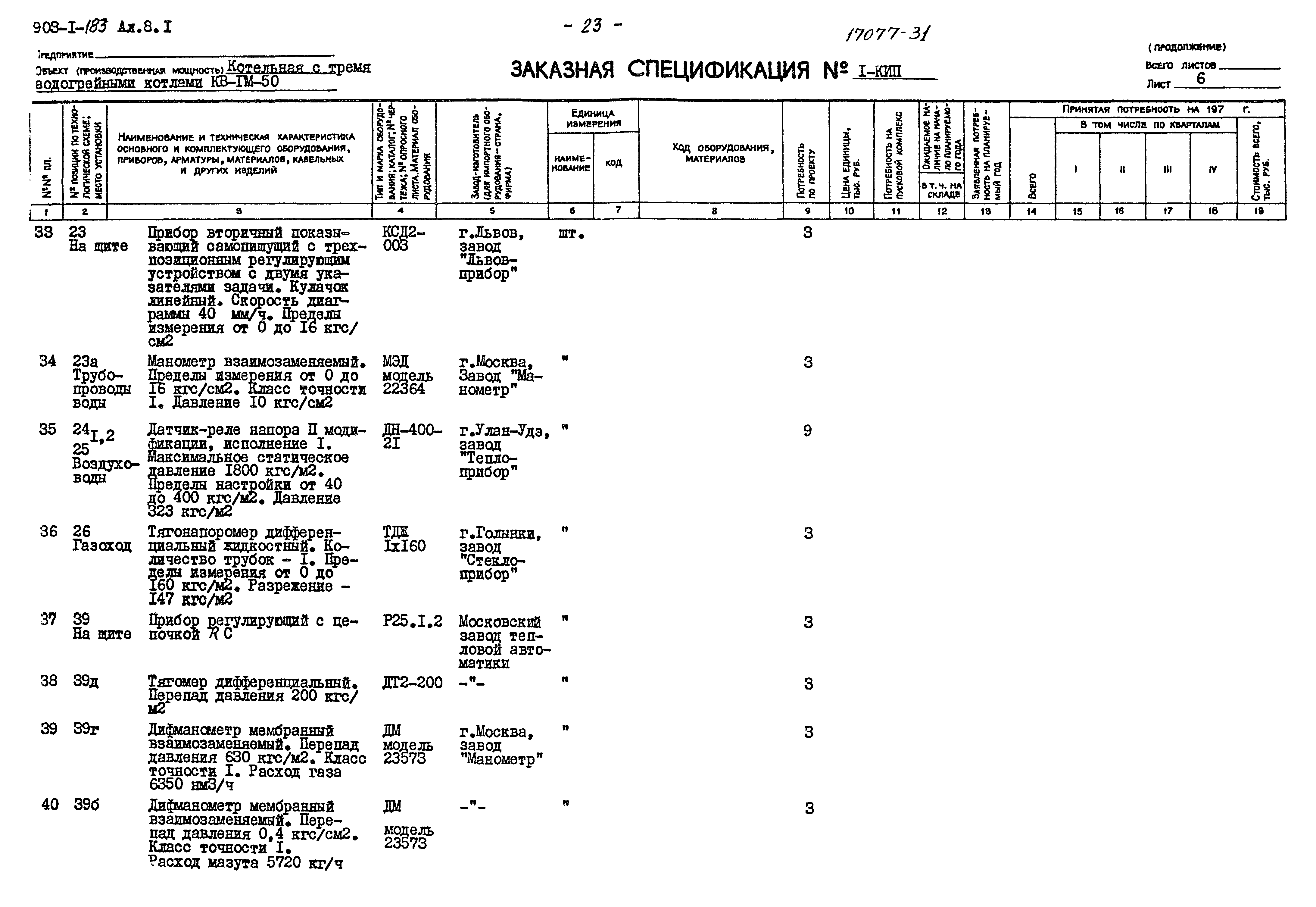 Типовой проект 903-1-183
