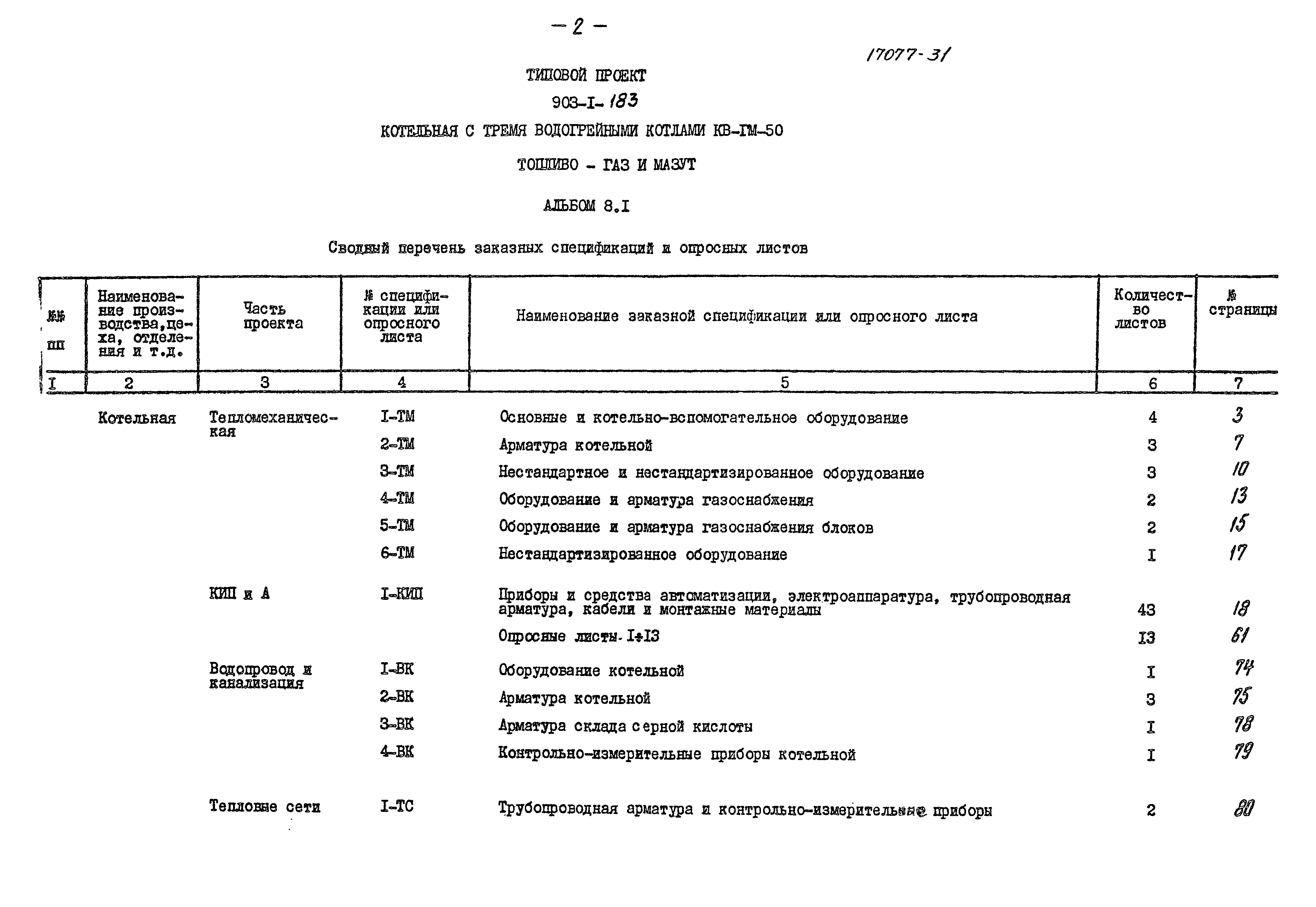 Типовой проект 903-1-183