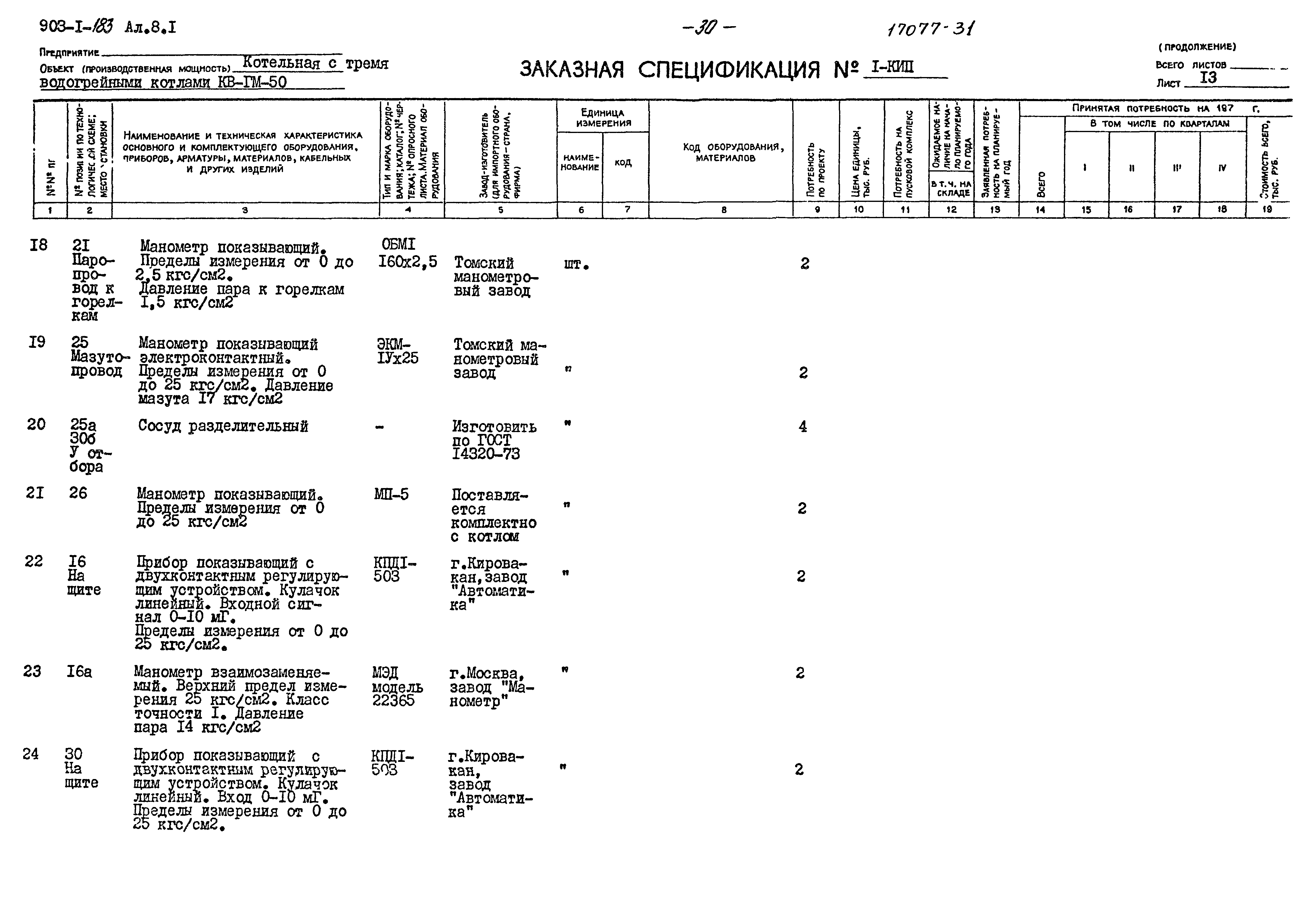 Типовой проект 903-1-183