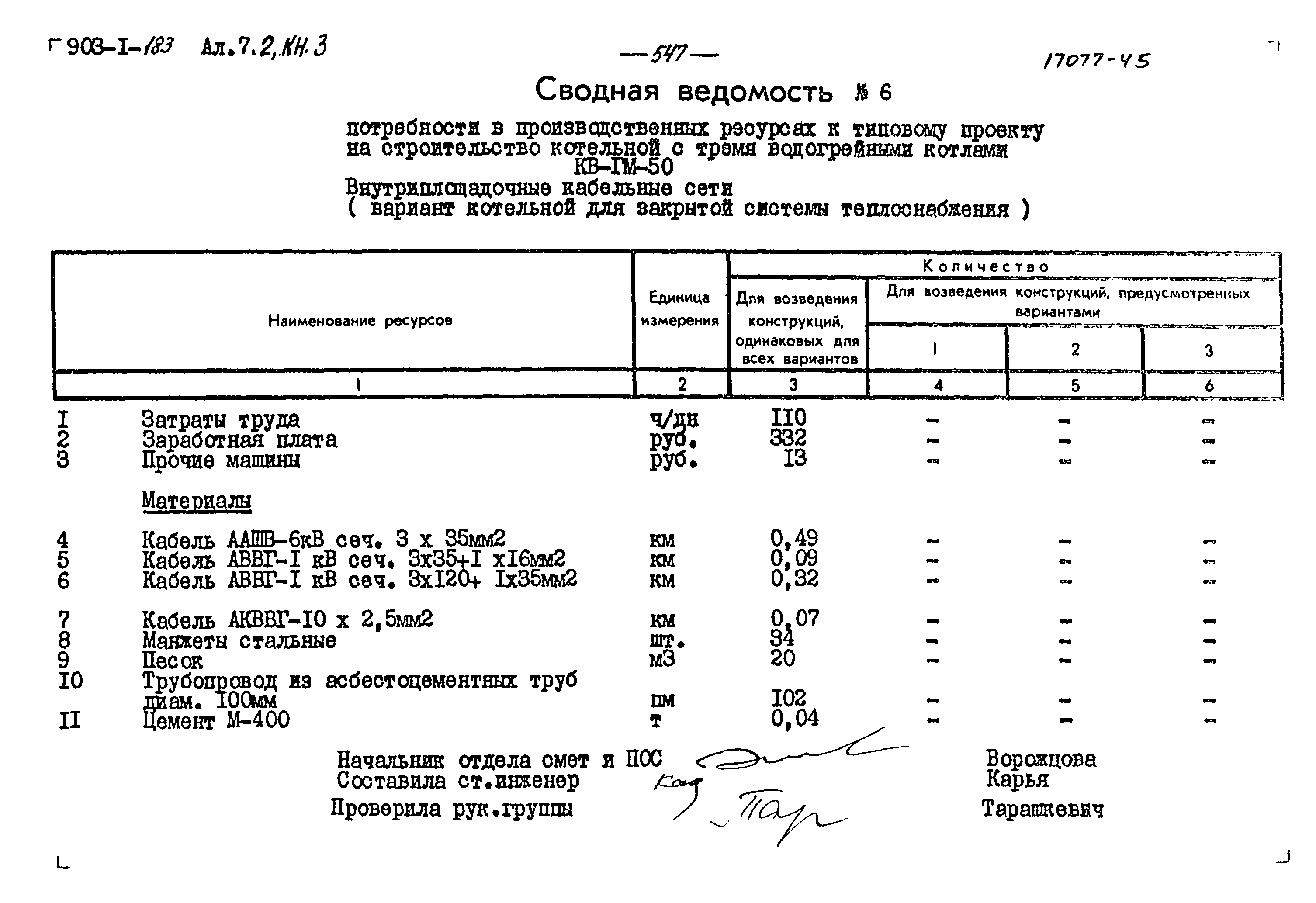 Типовой проект 903-1-183