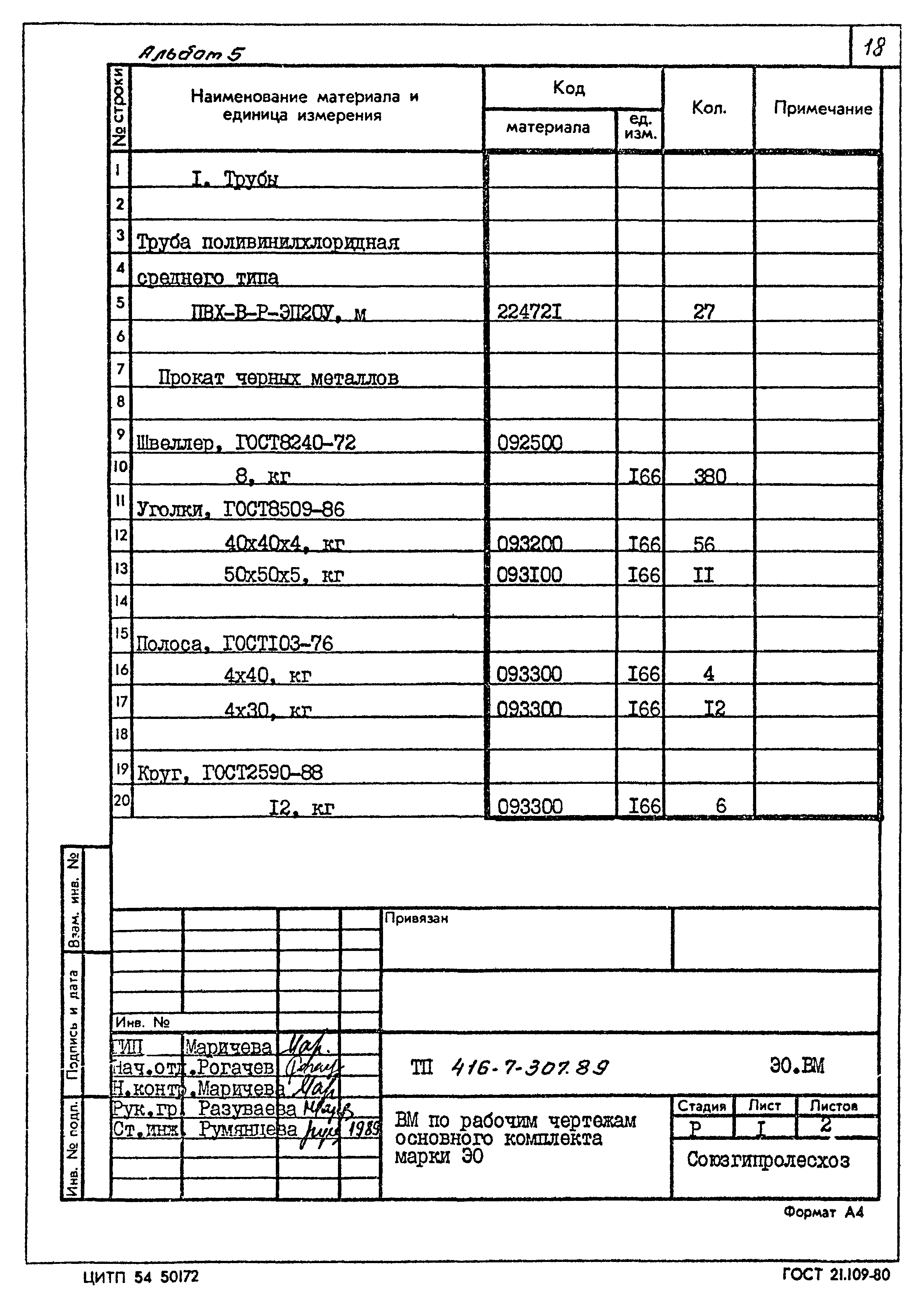 Типовой проект 416-7-307.89