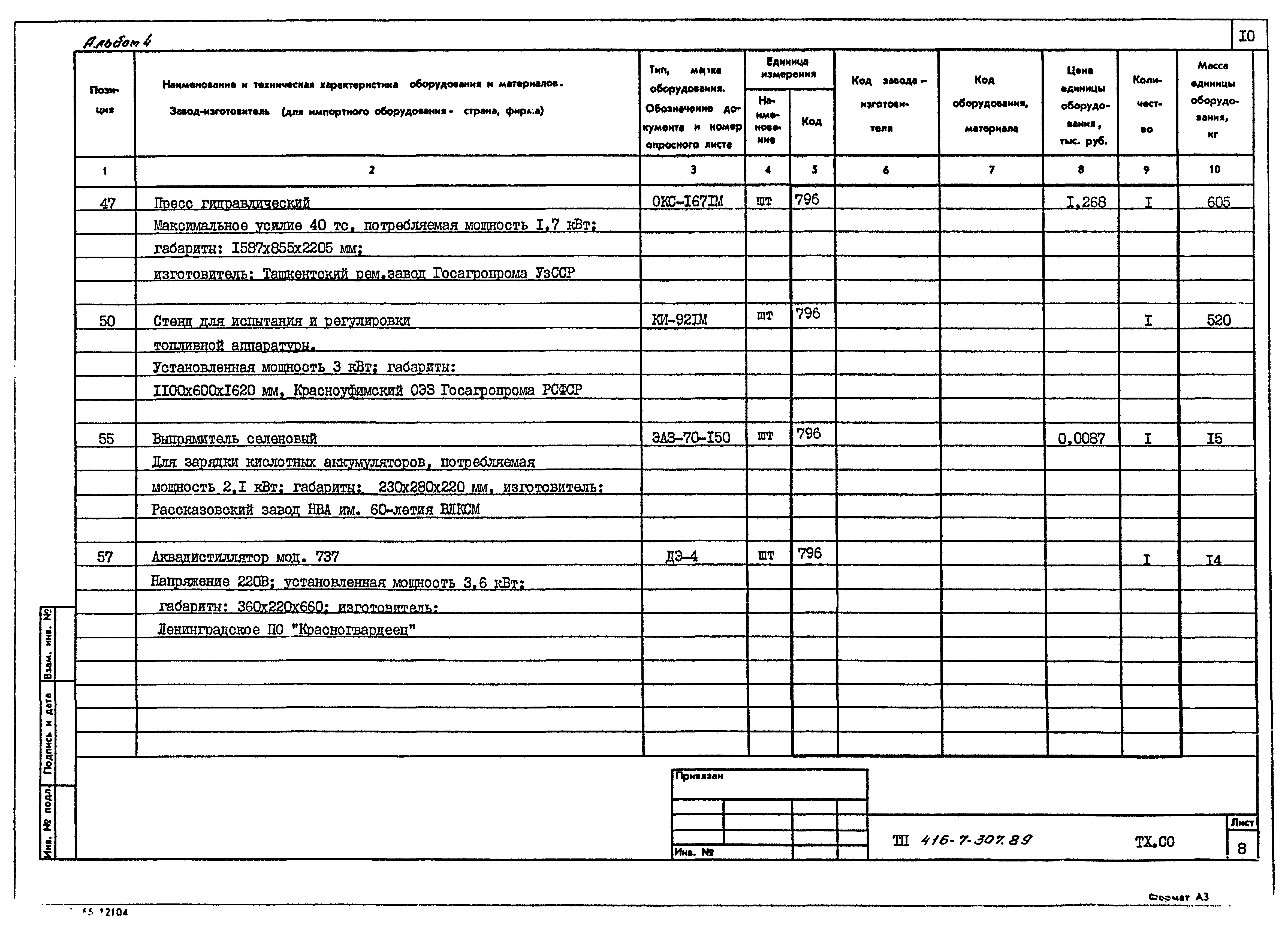 Типовой проект 416-7-307.89