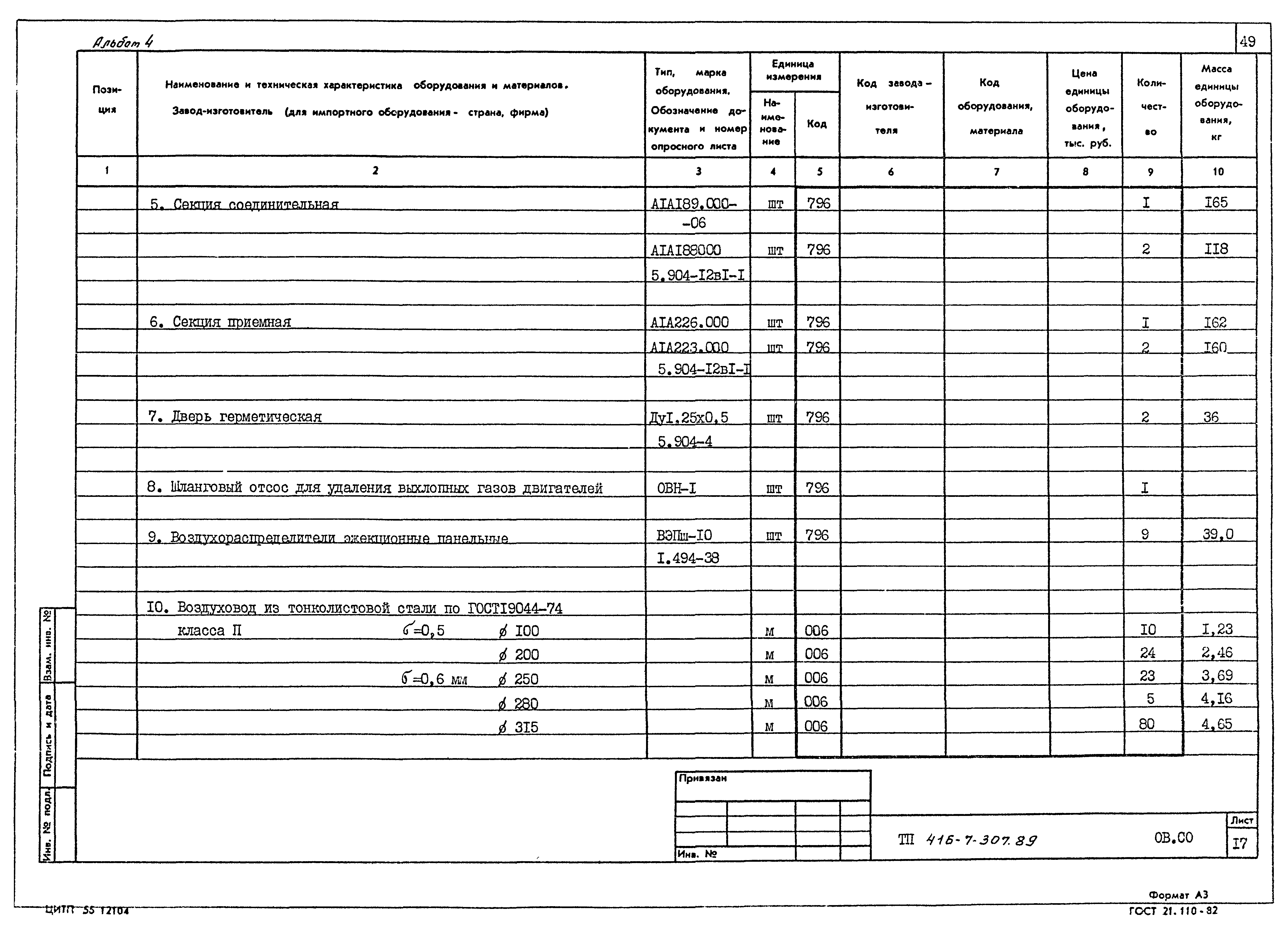 Типовой проект 416-7-307.89