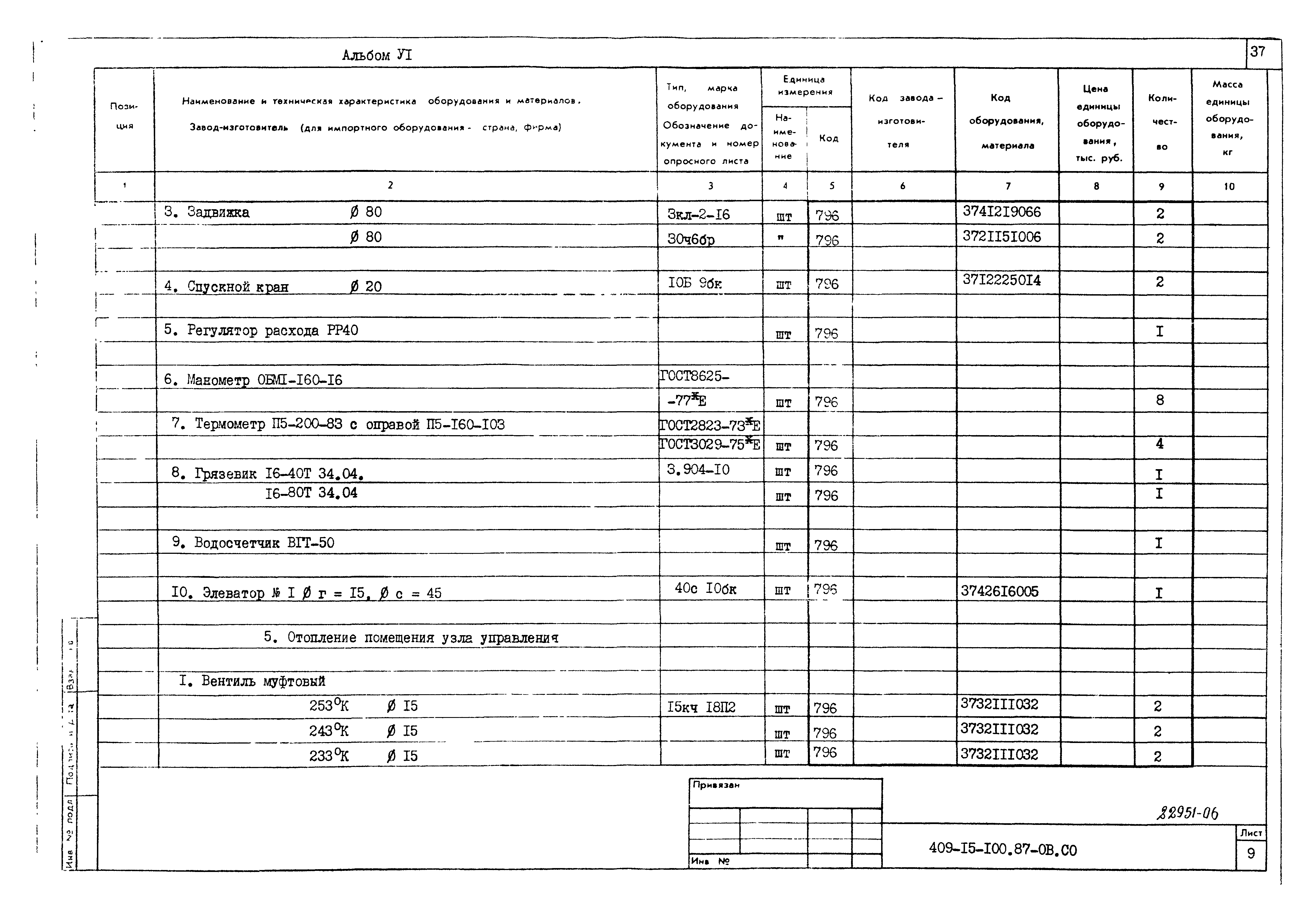 Типовой проект 409-15-100.87