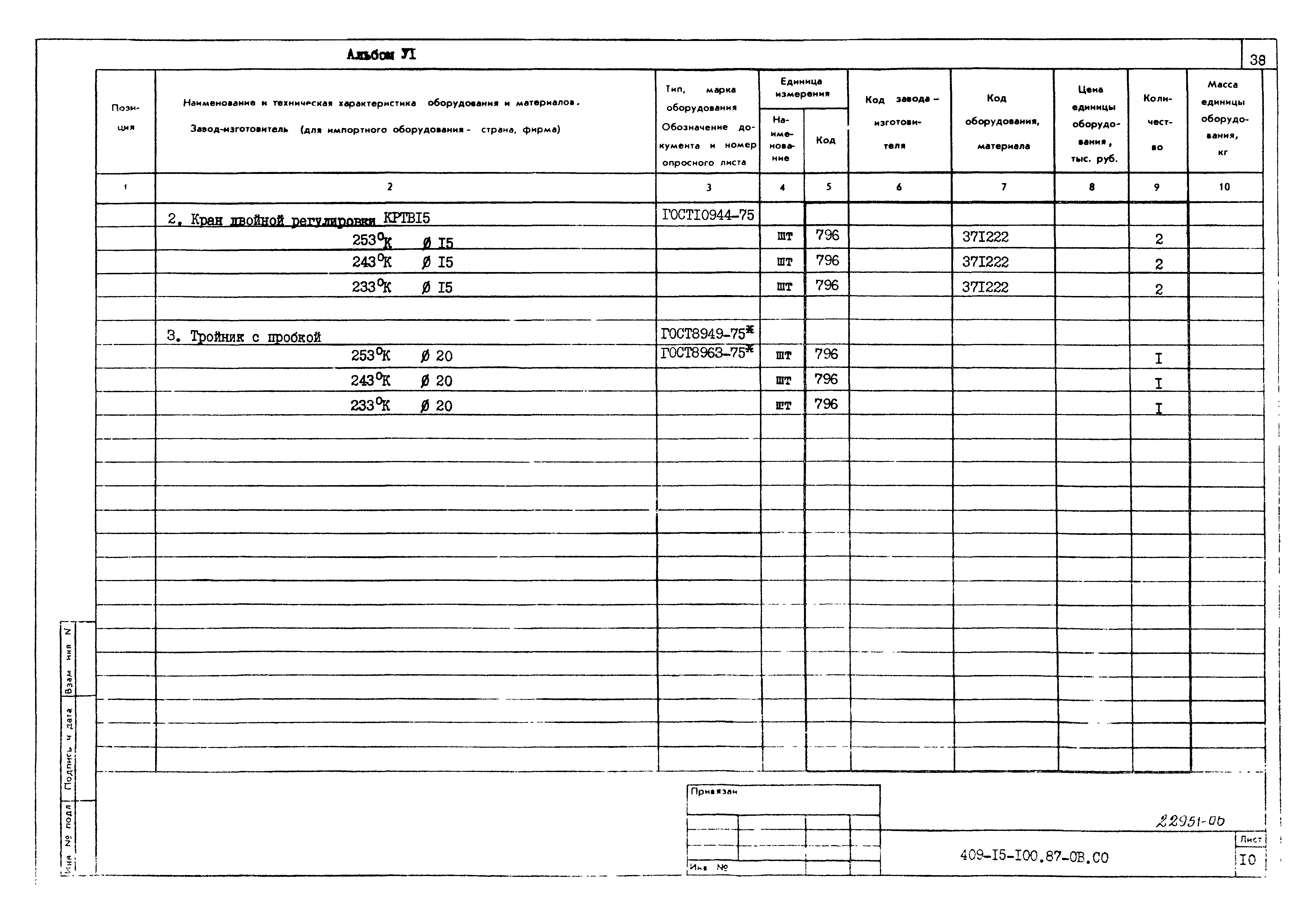 Типовой проект 409-15-100.87
