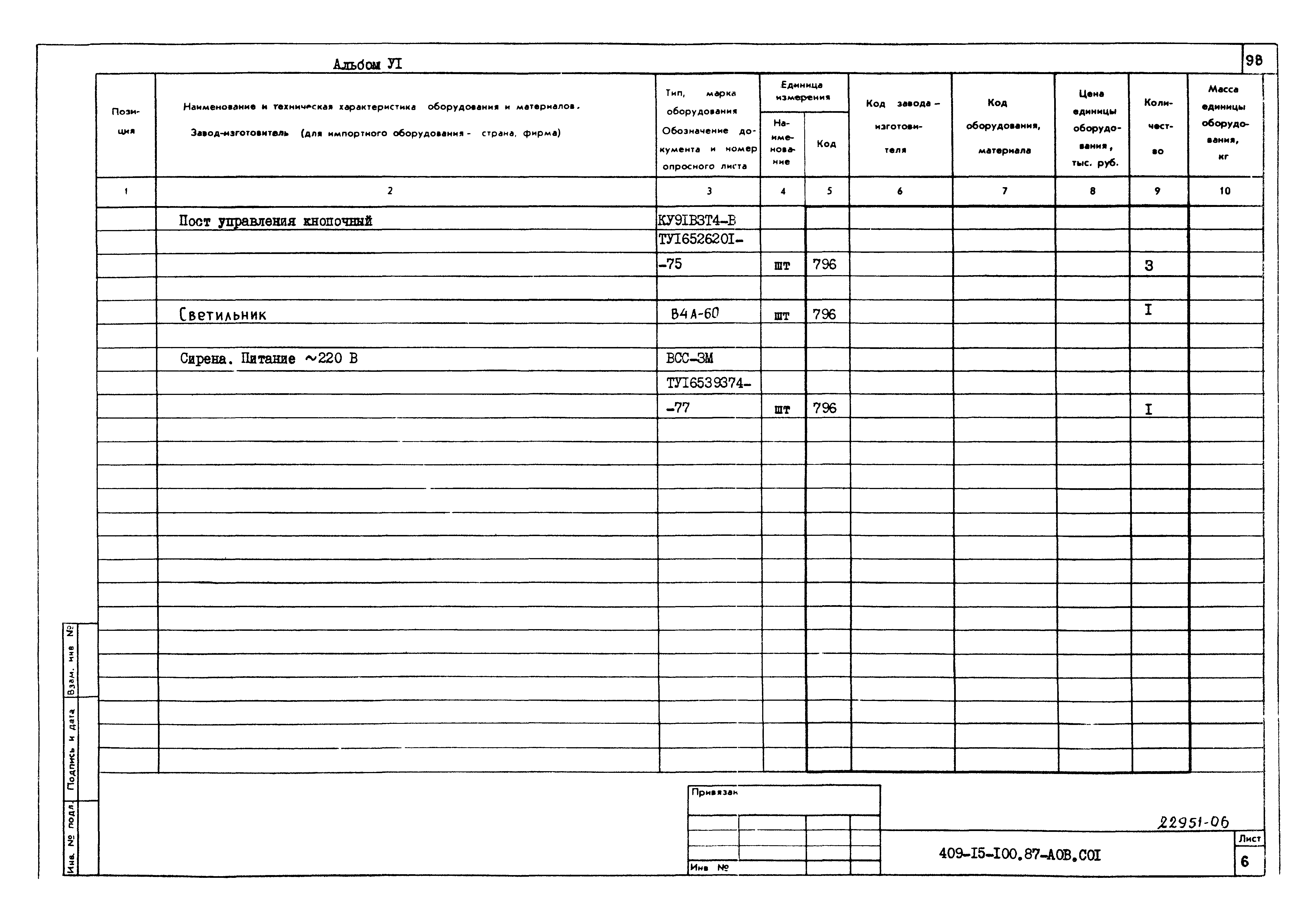 Типовой проект 409-15-100.87