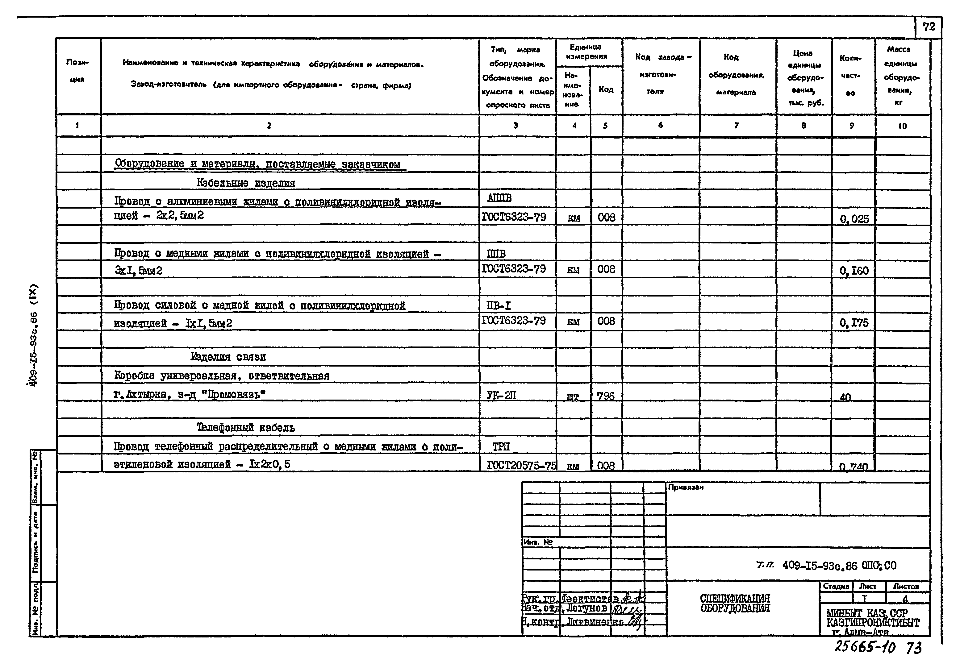 Типовой проект 409-15-93с.86