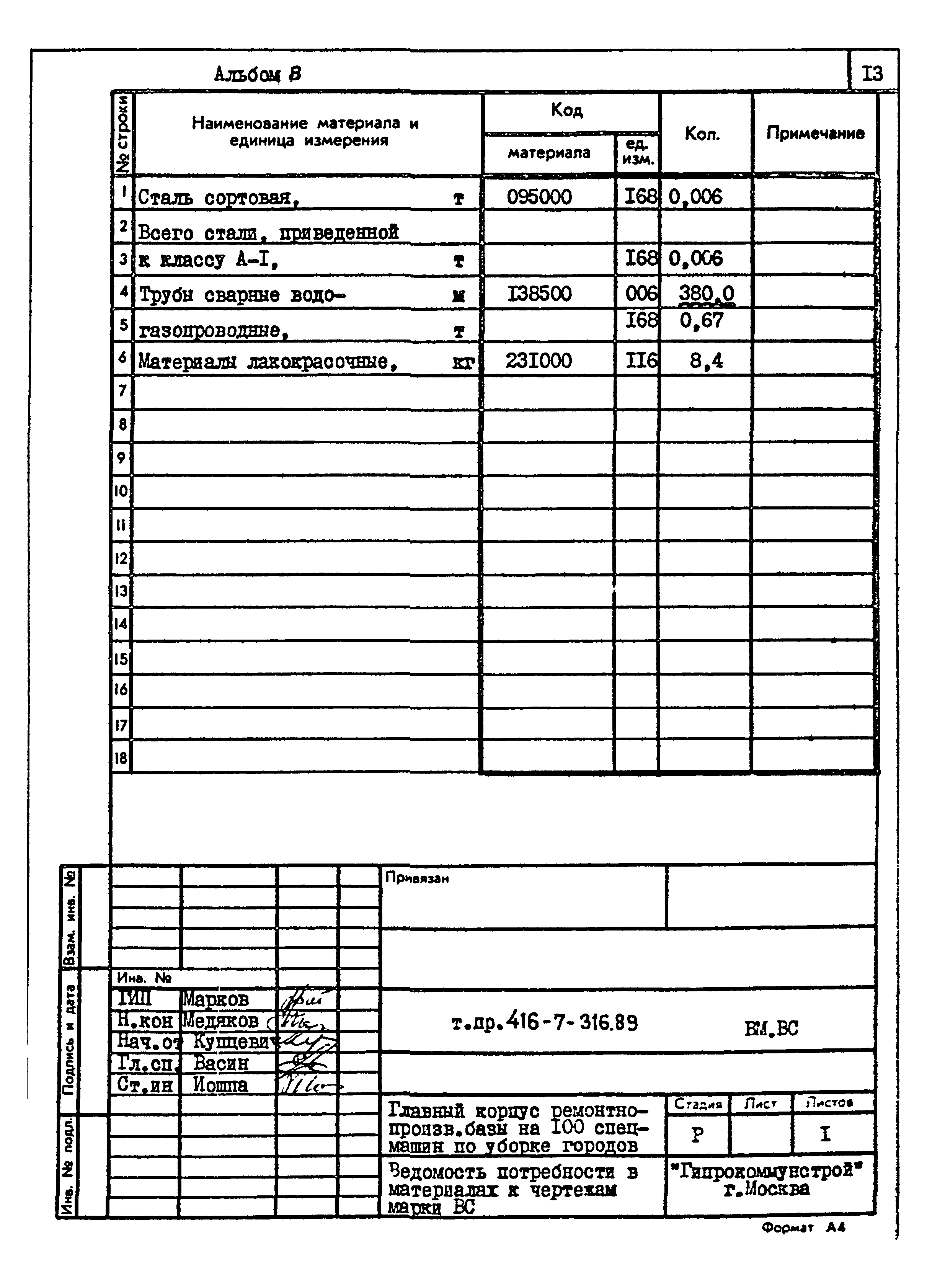 Типовой проект 416-7-316.89