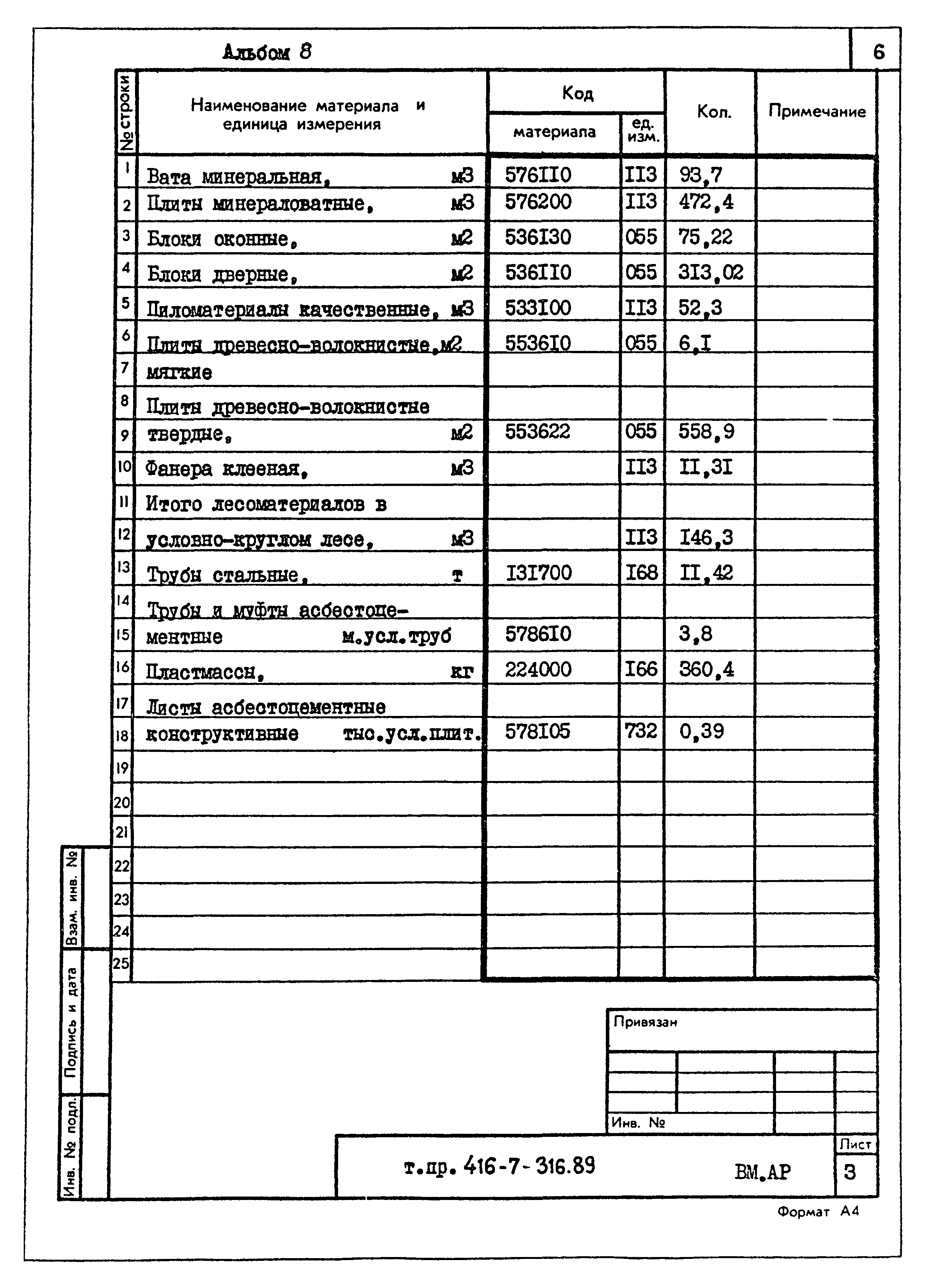 Типовой проект 416-7-316.89