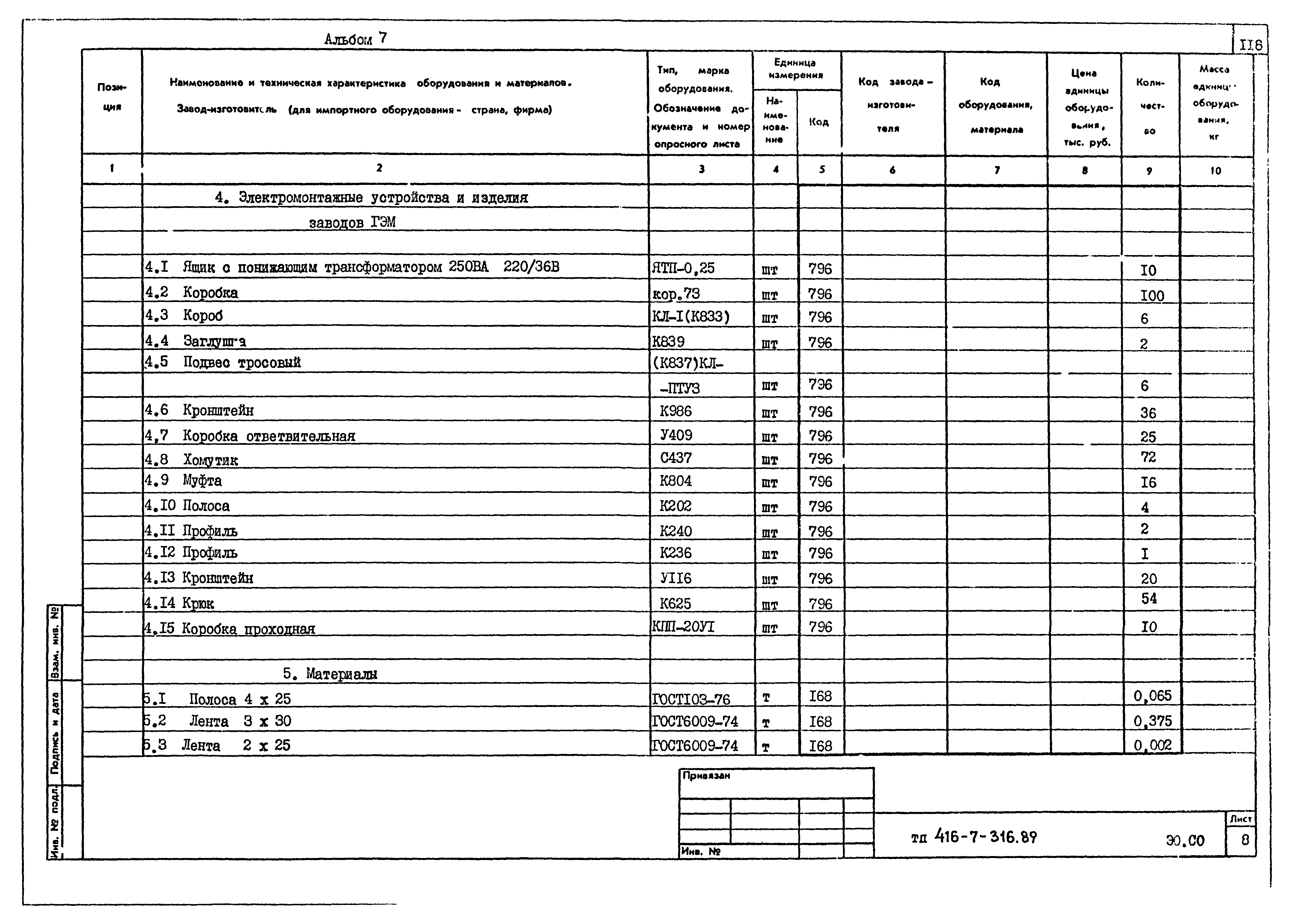 Типовой проект 416-7-316.89
