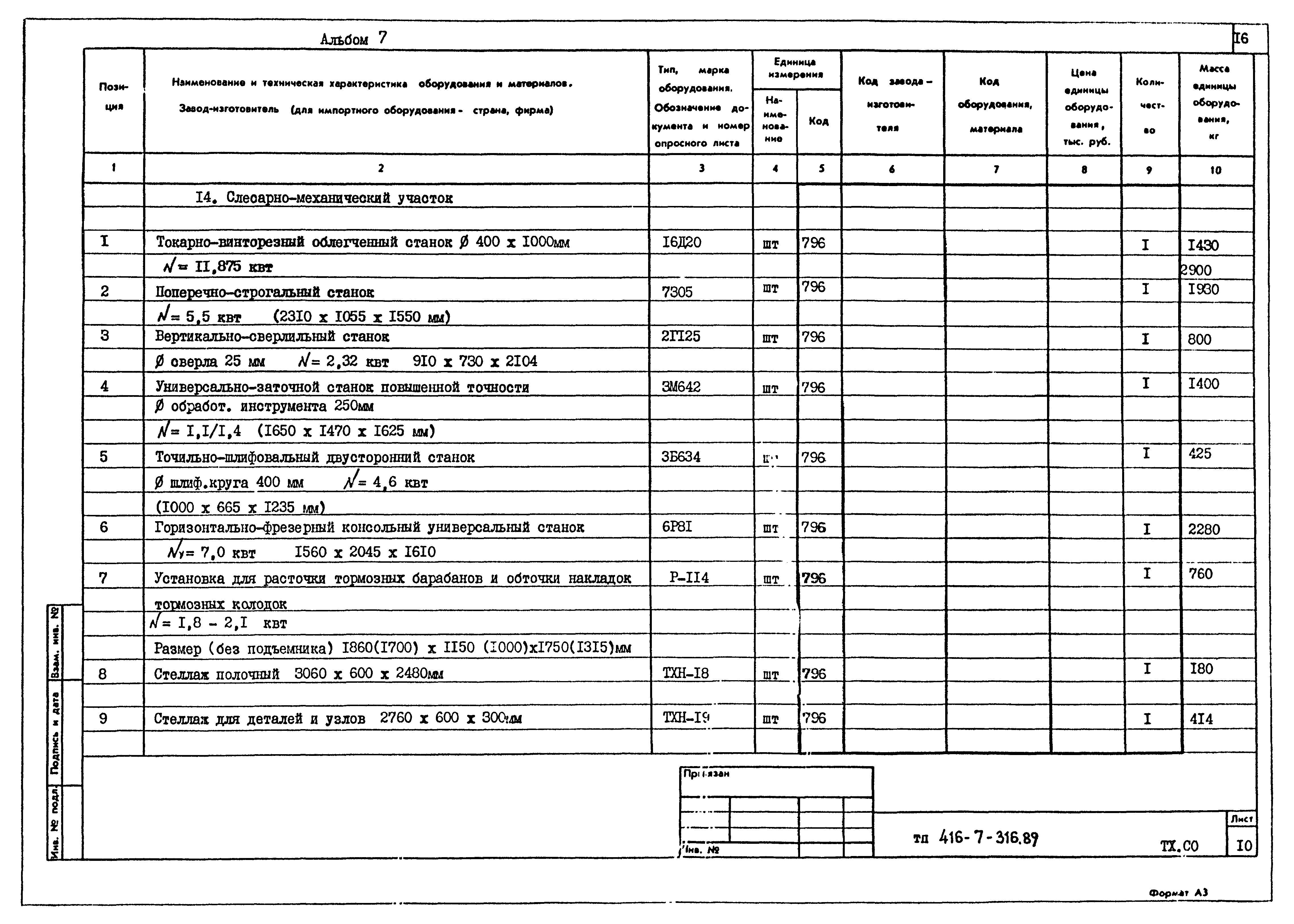 Типовой проект 416-7-316.89