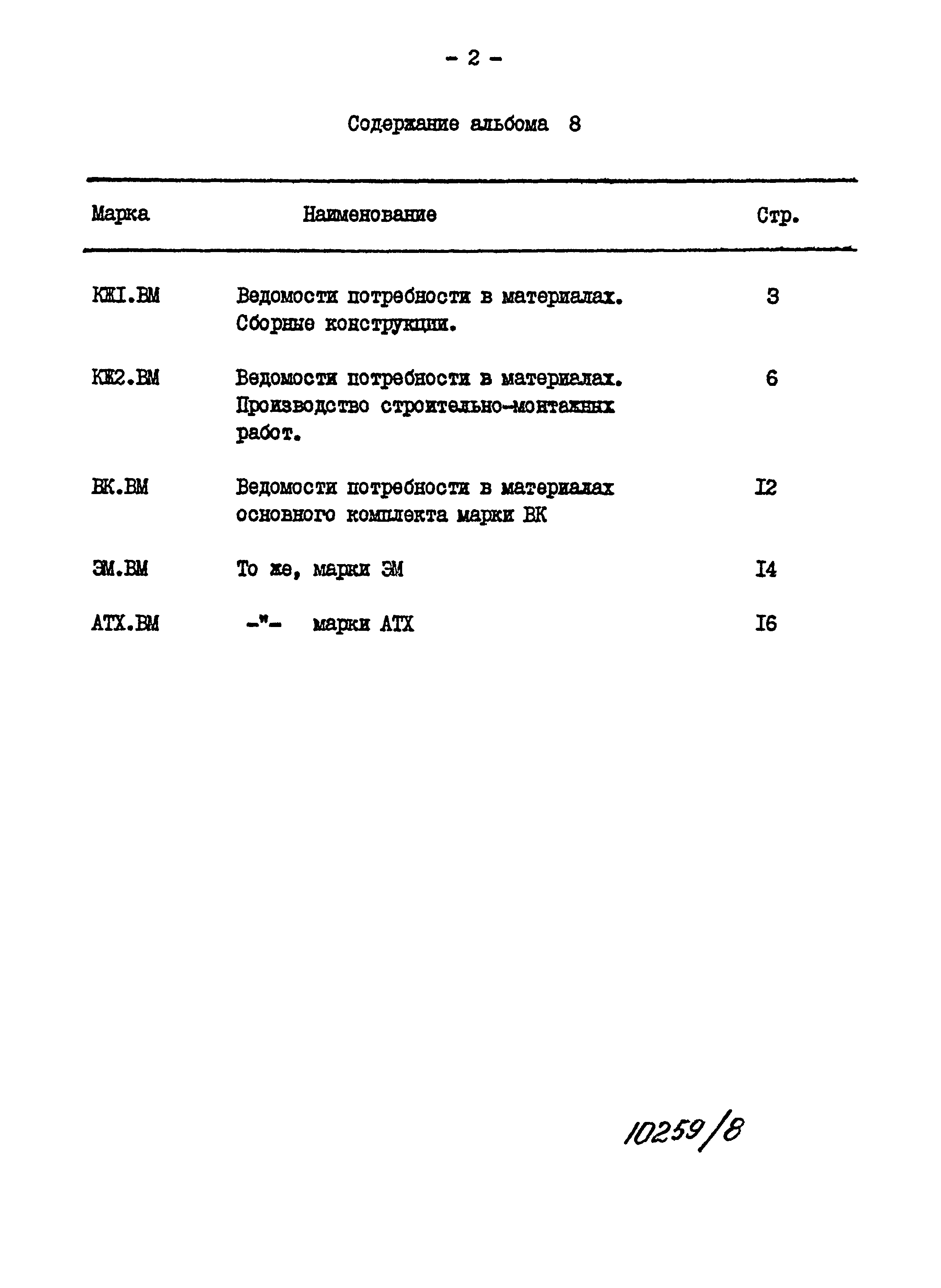 Типовые проектные решения 409-10-062.89