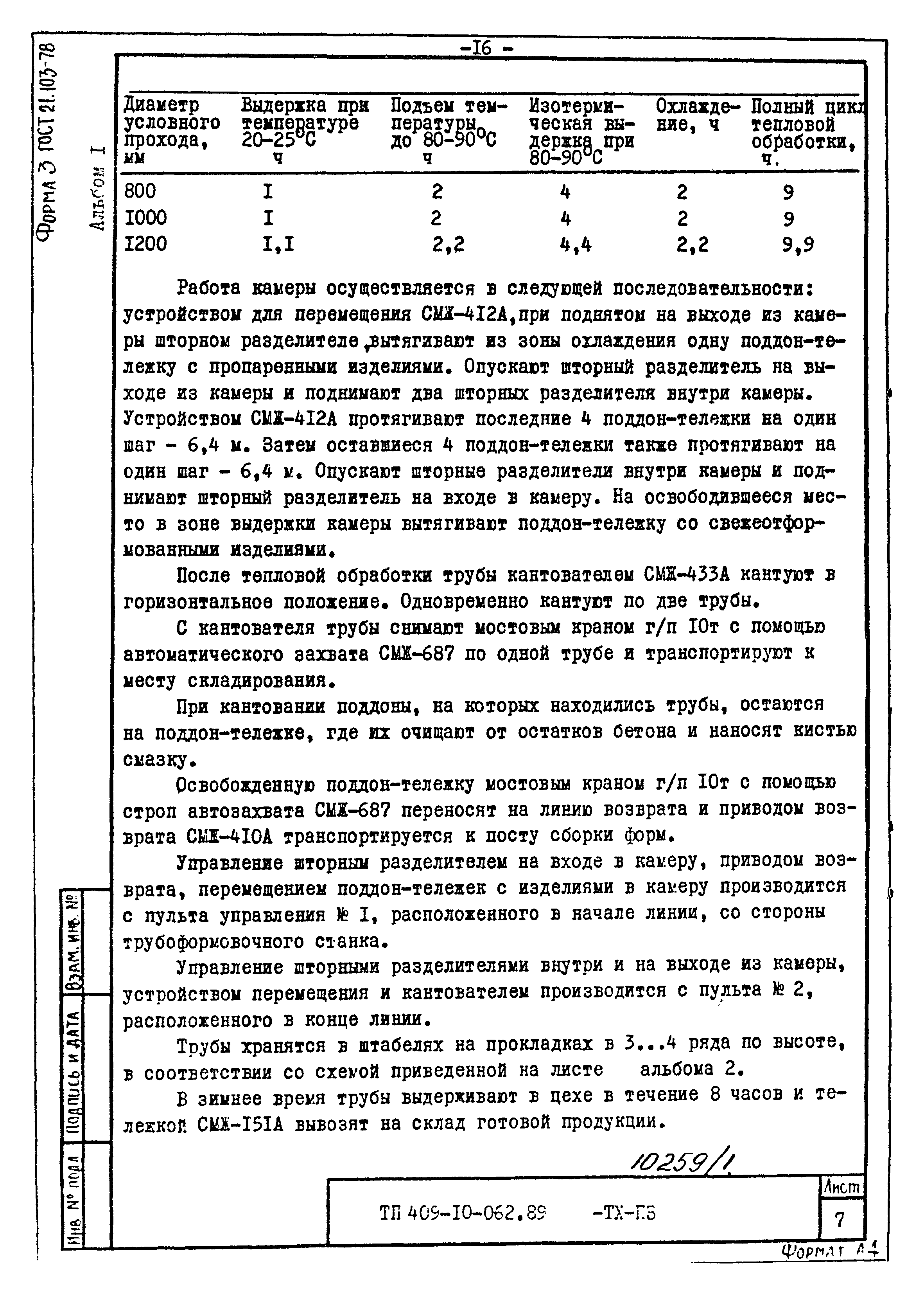 Типовые проектные решения 409-10-062.89