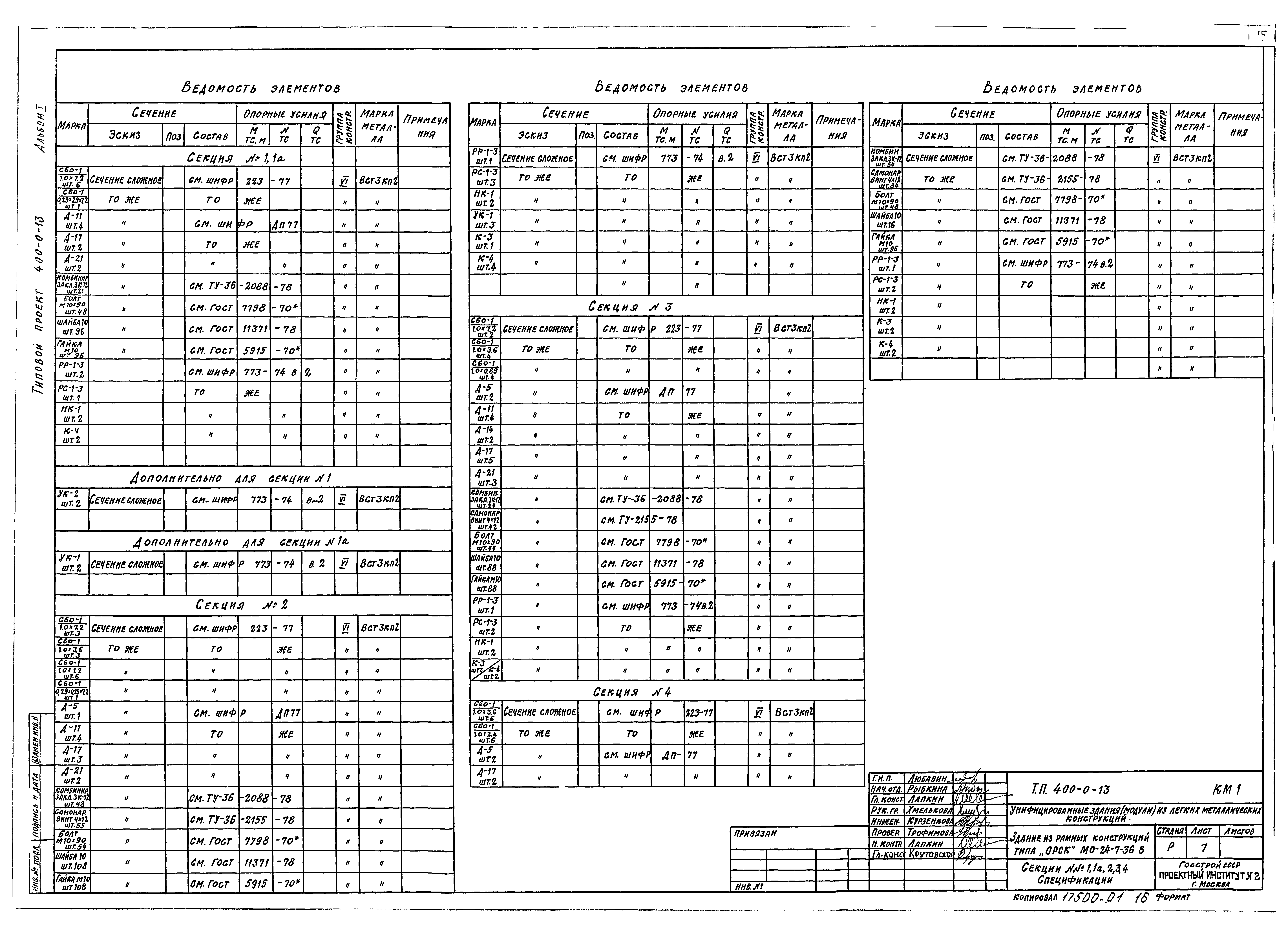 Типовой проект 400-0-13
