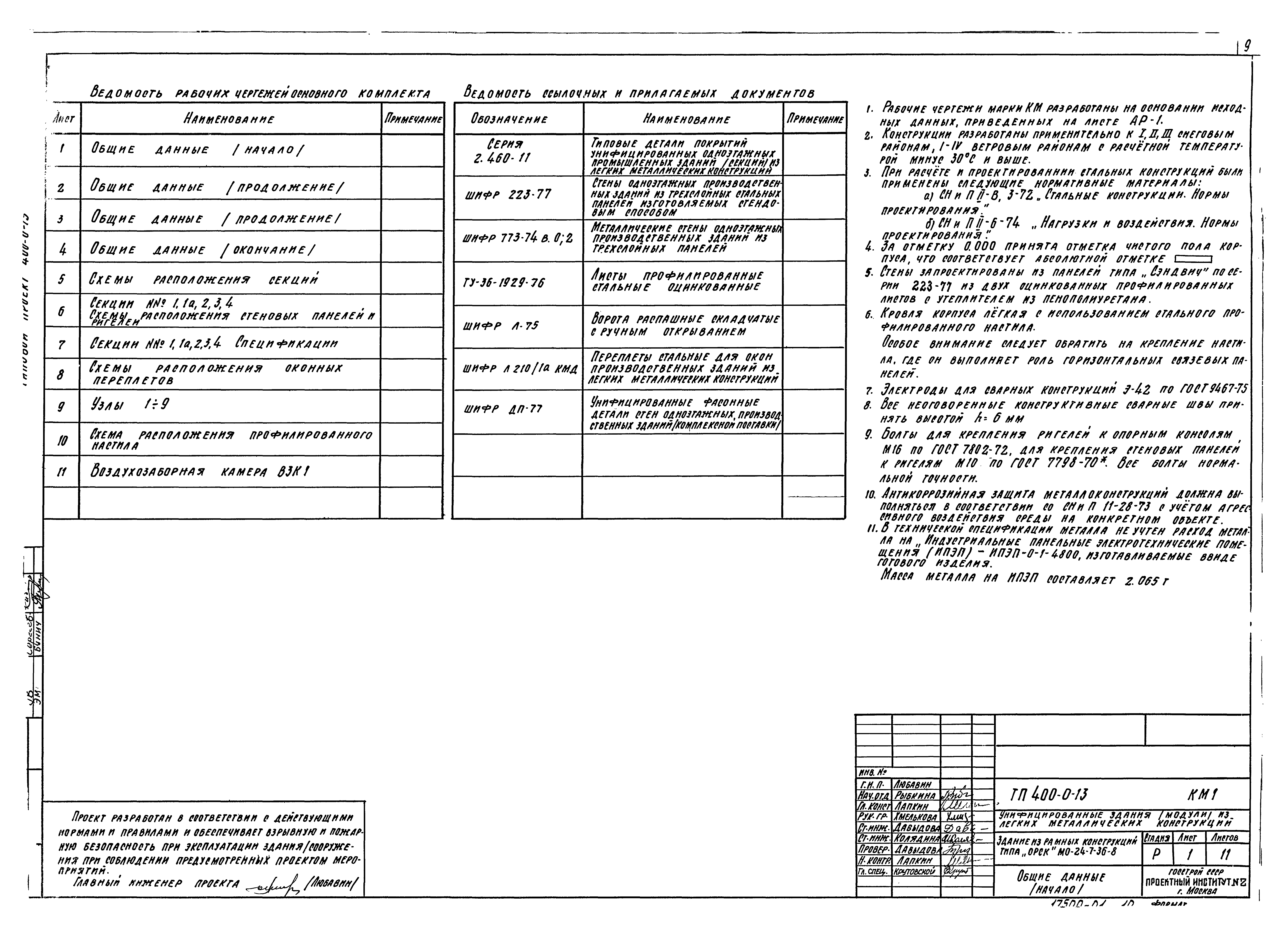 Типовой проект 400-0-13
