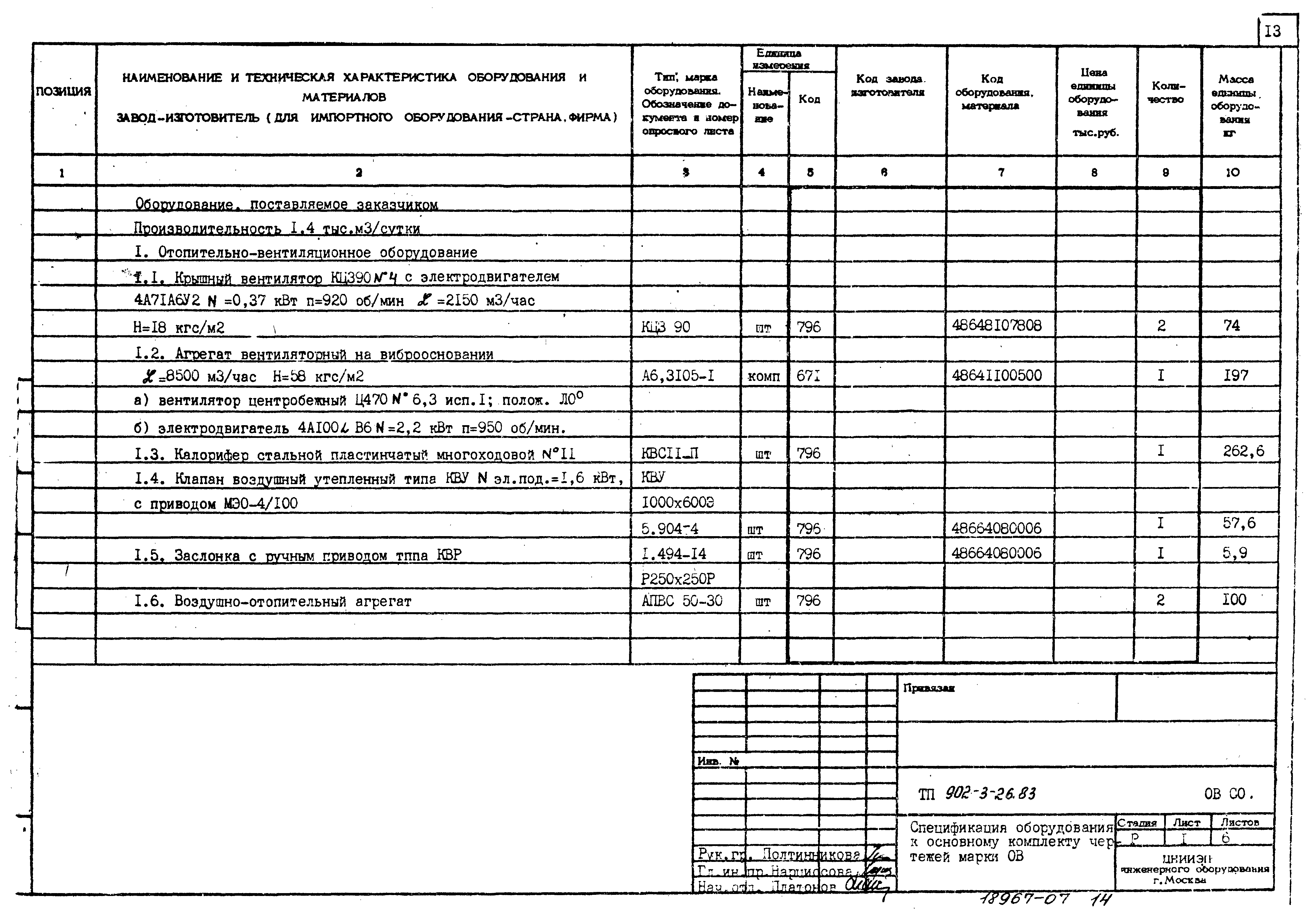 Типовой проект 902-3-28м.83