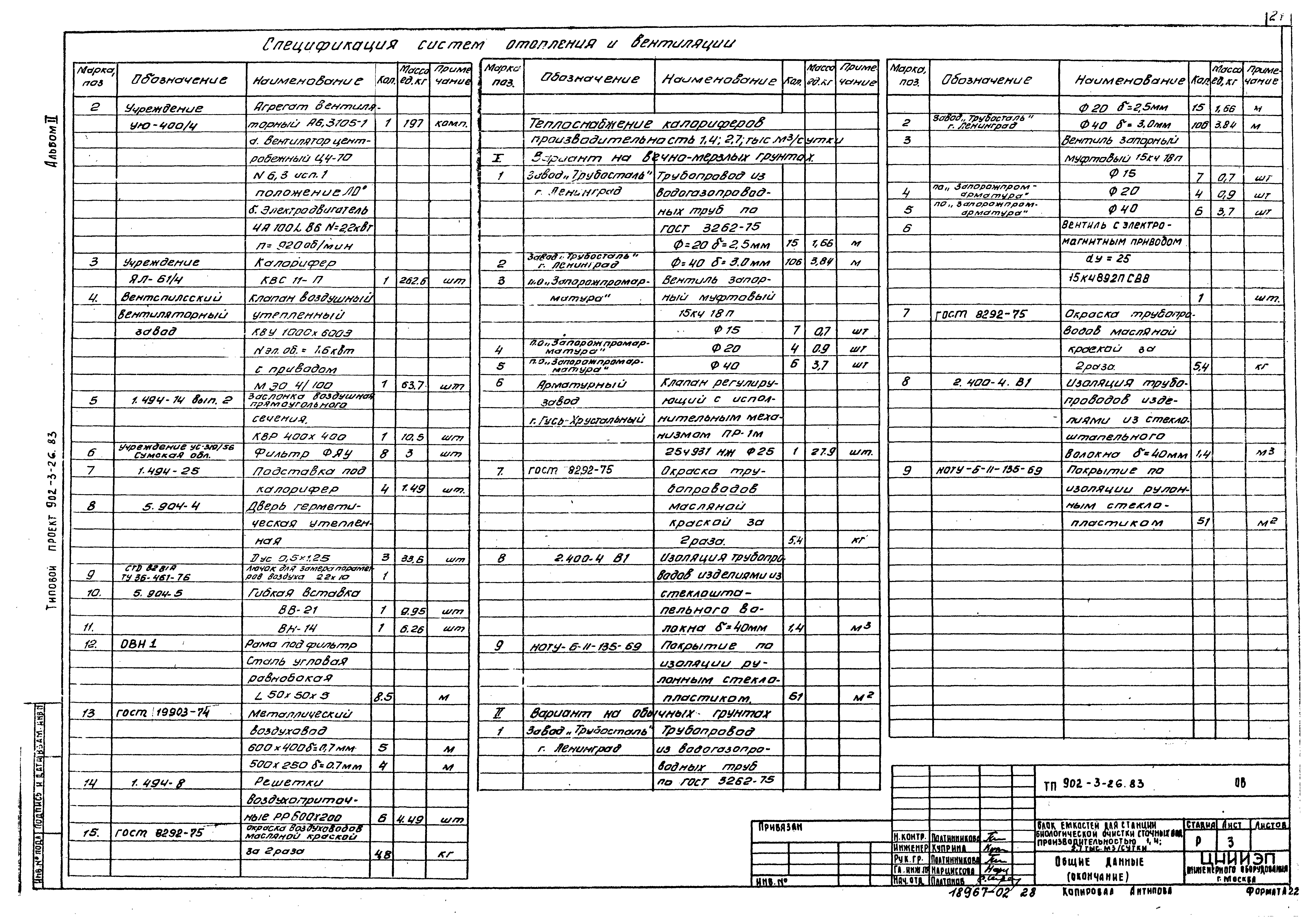 Типовой проект 902-3-28м.83