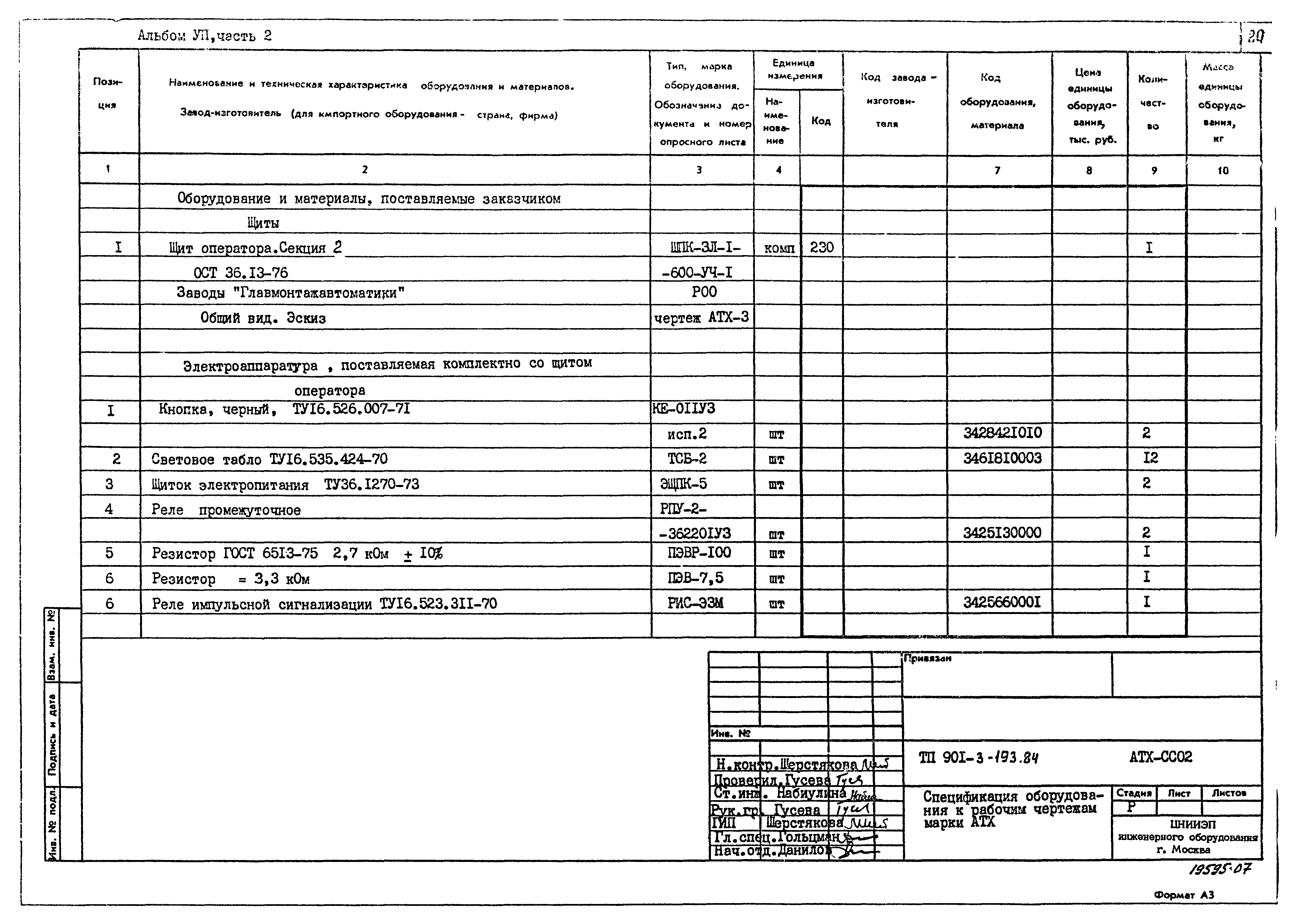 Типовой проект 901-3-193.84