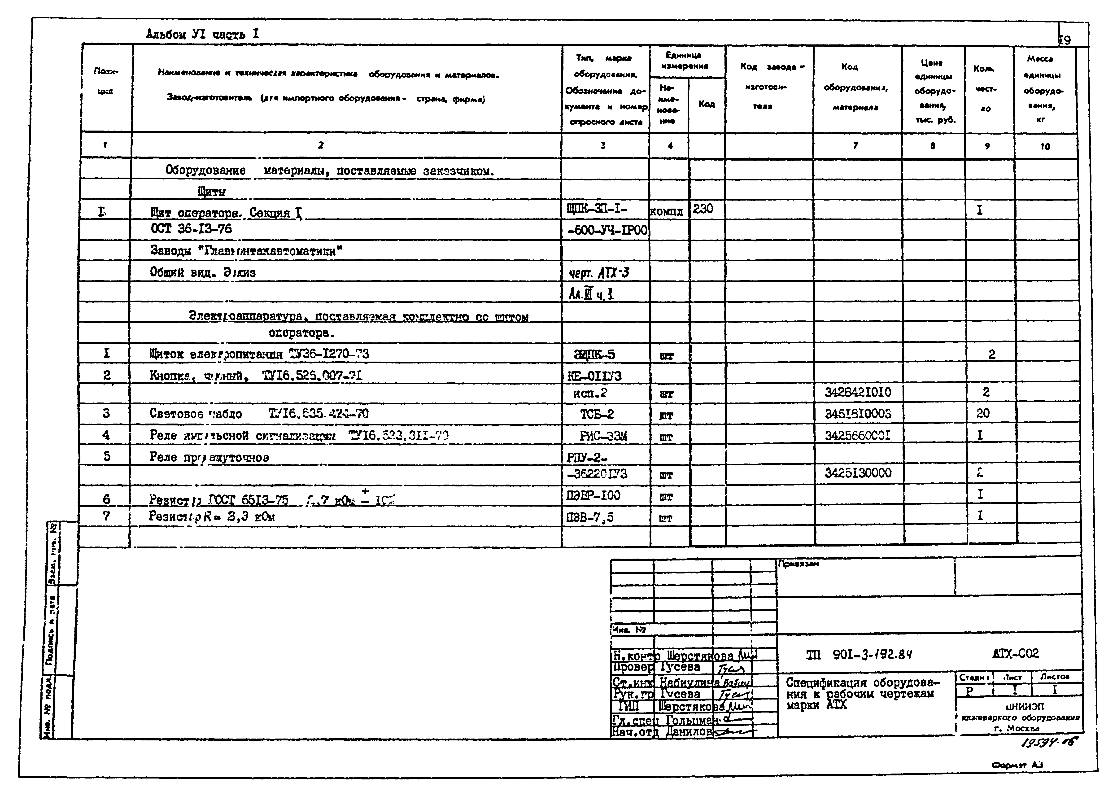 Типовой проект 901-3-193.84