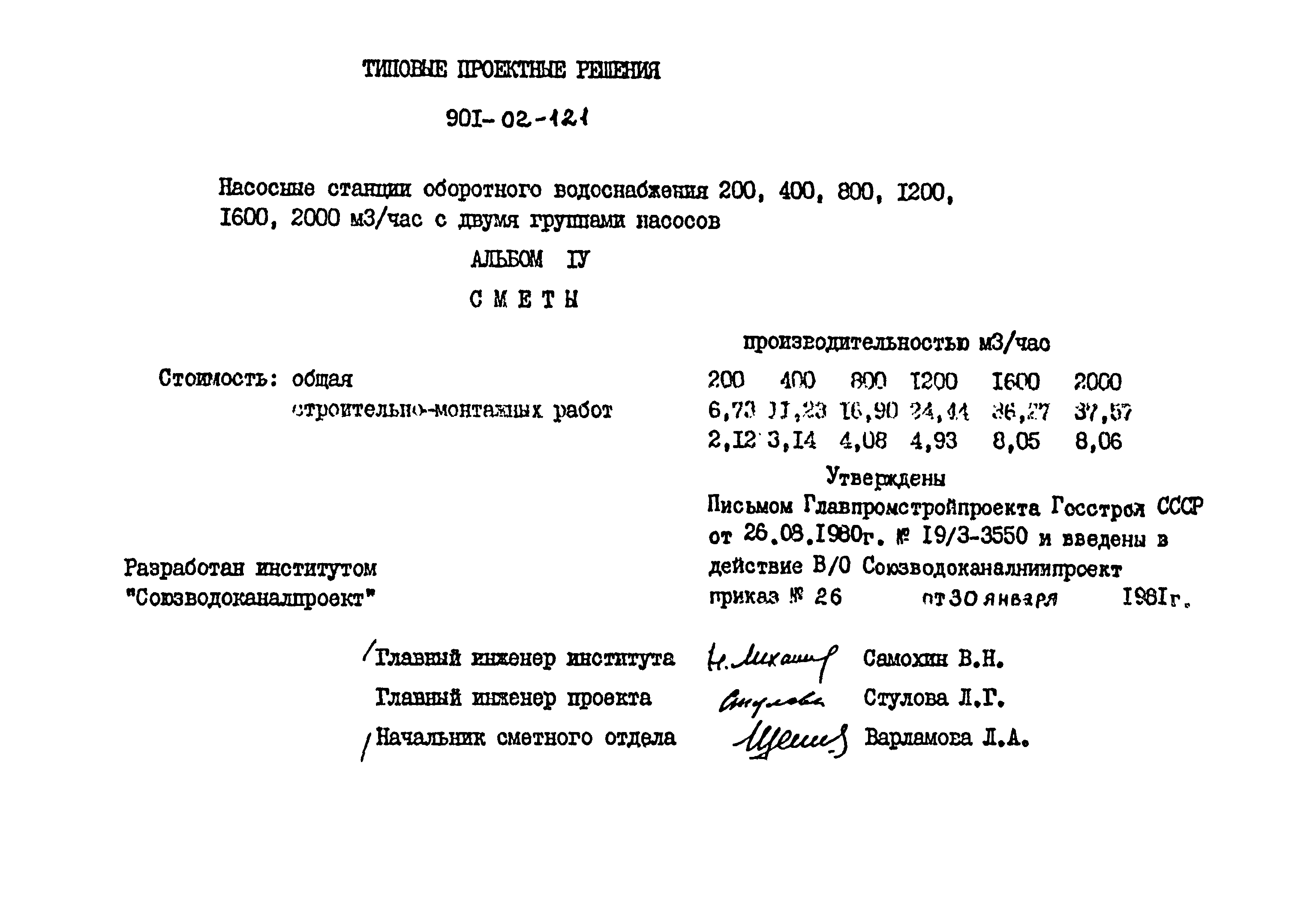 Типовые проектные решения 901-02-121