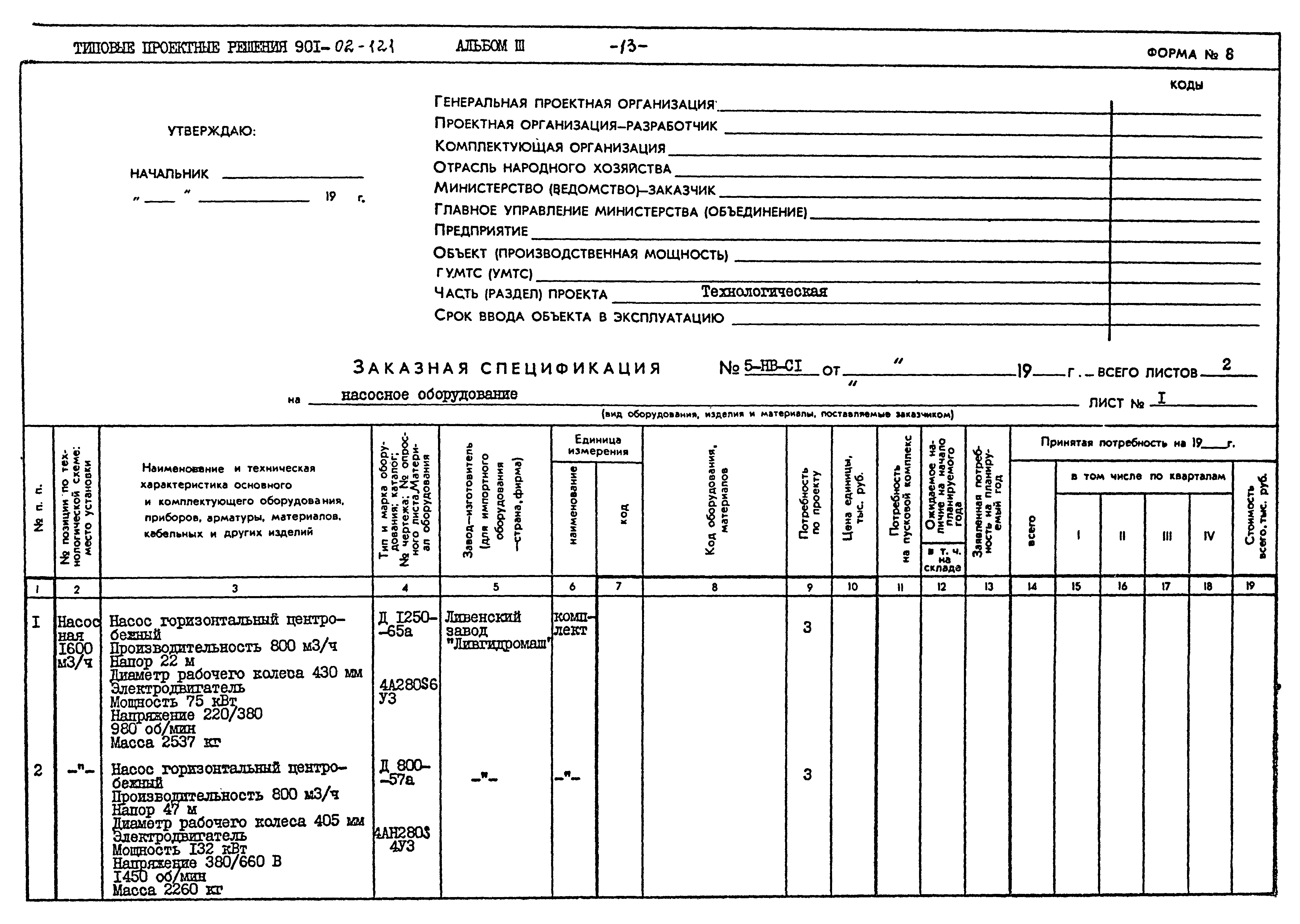 Типовые проектные решения 901-02-121