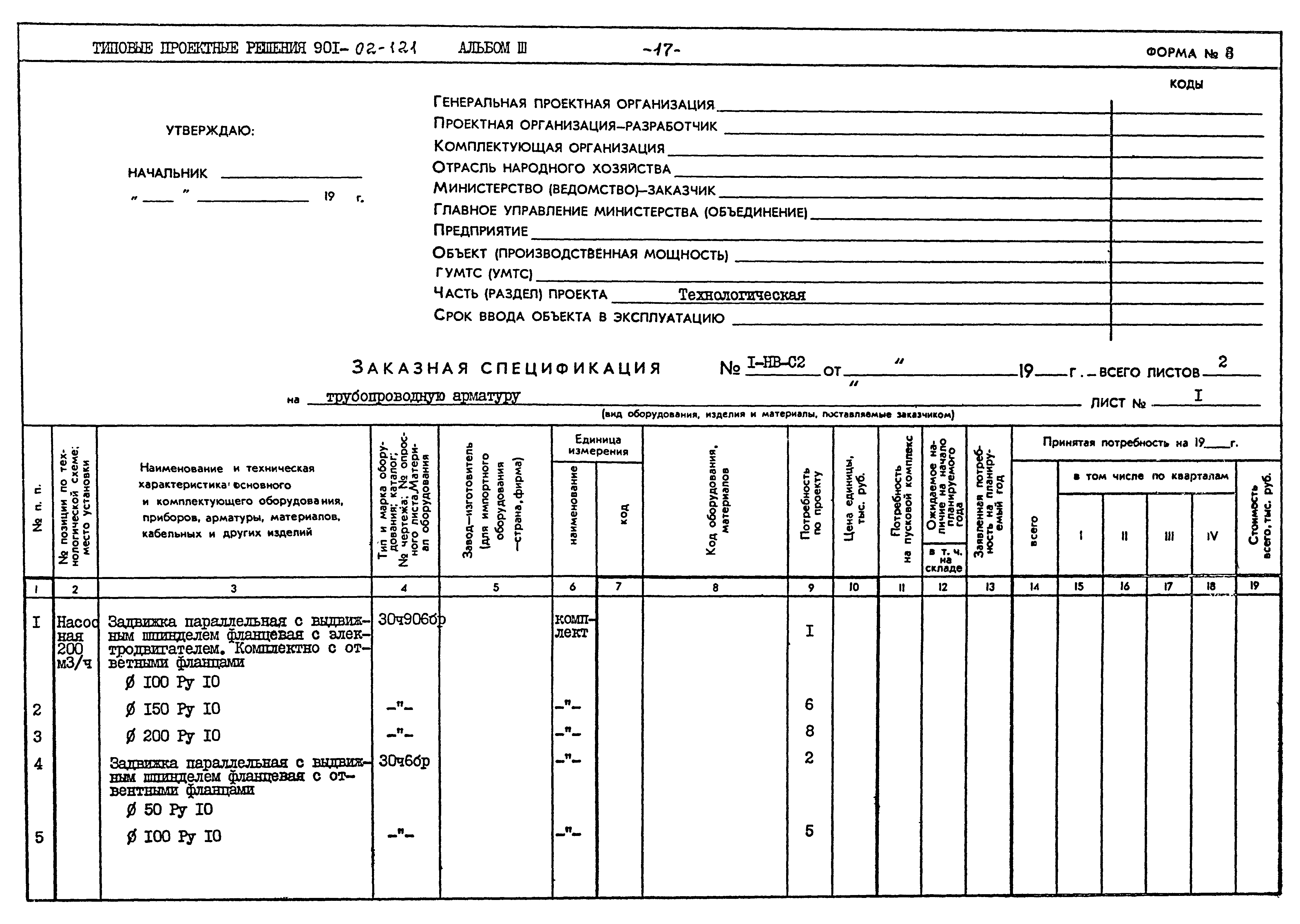 Типовые проектные решения 901-02-121