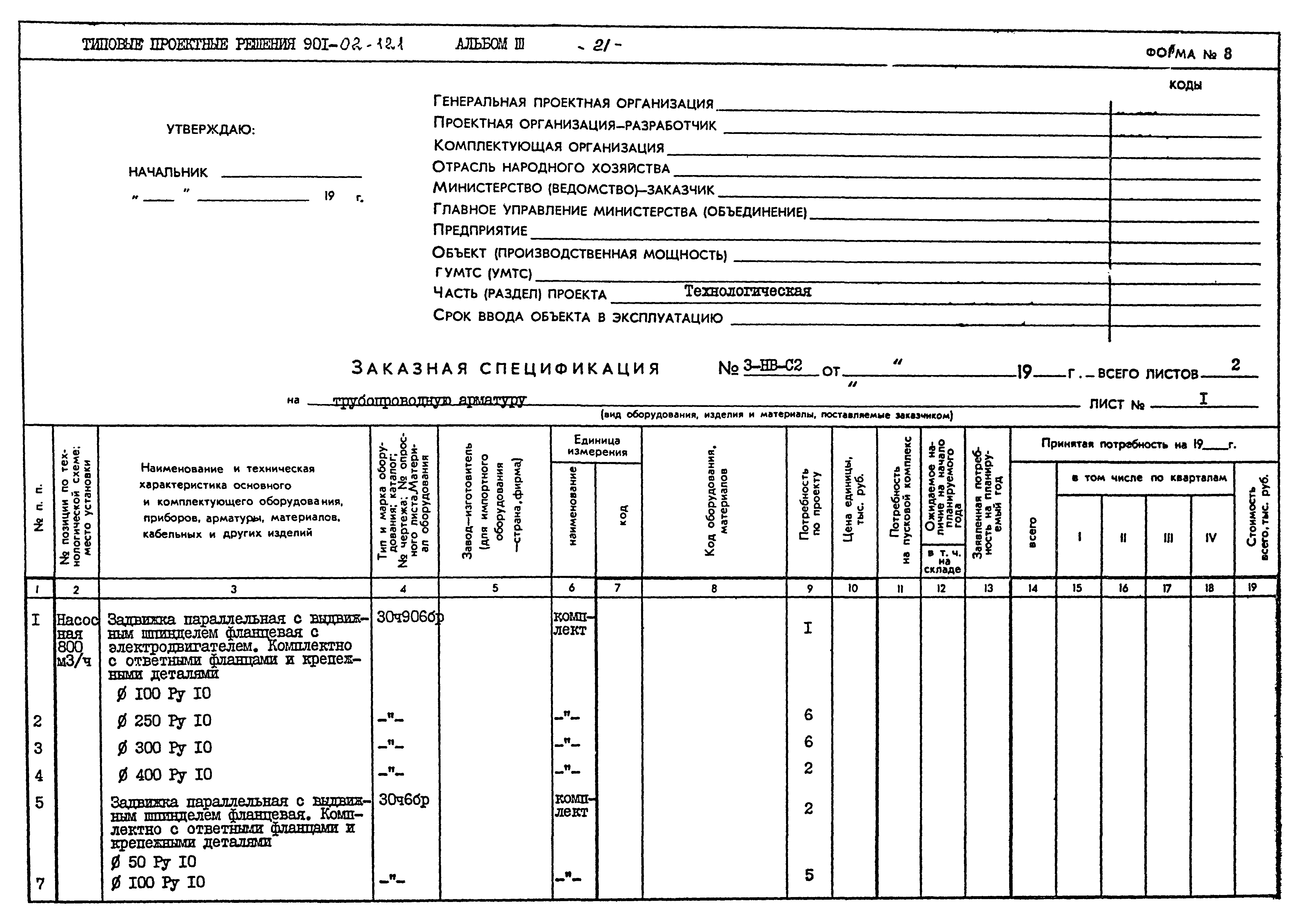 Типовые проектные решения 901-02-121
