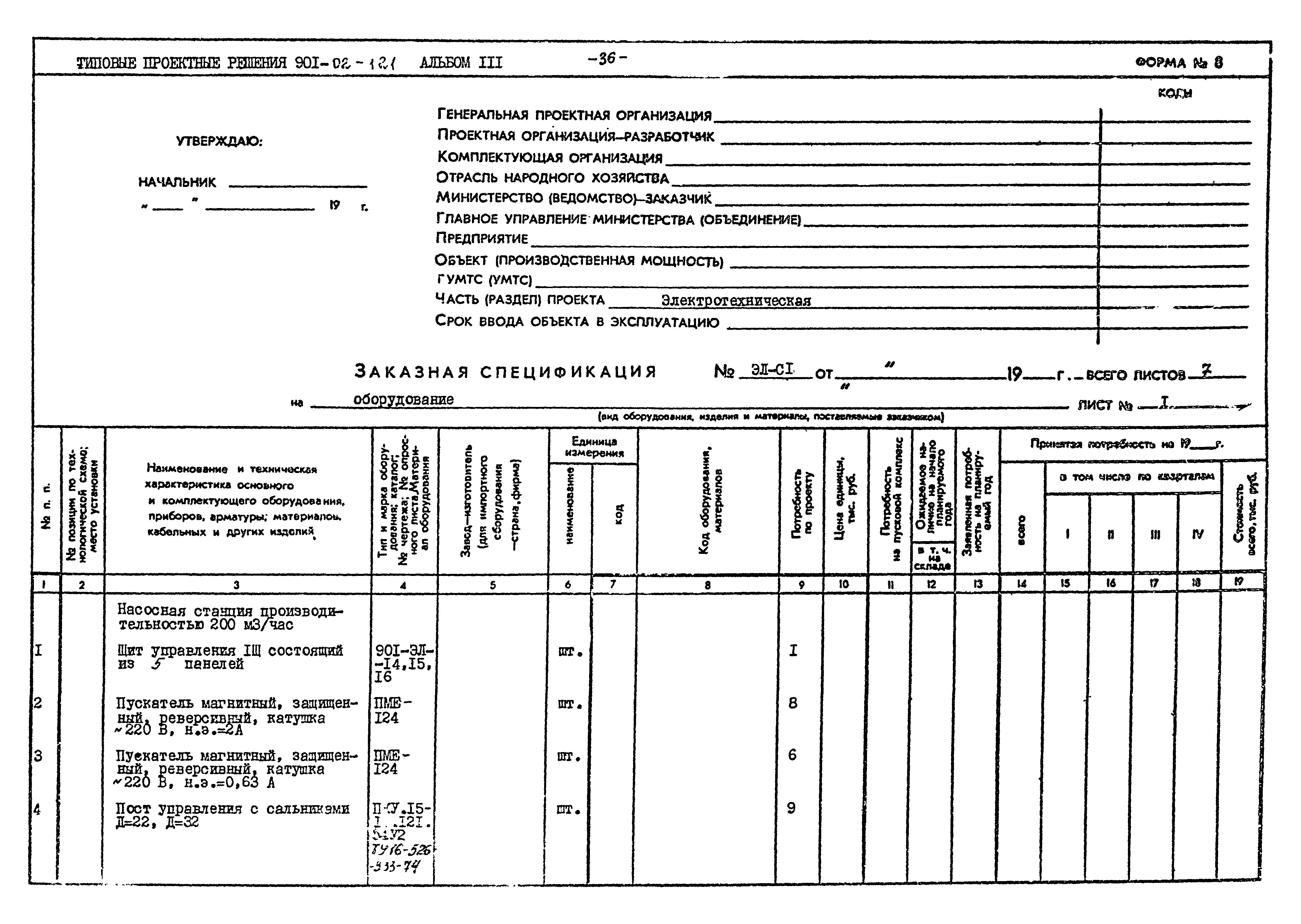 Типовые проектные решения 901-02-121
