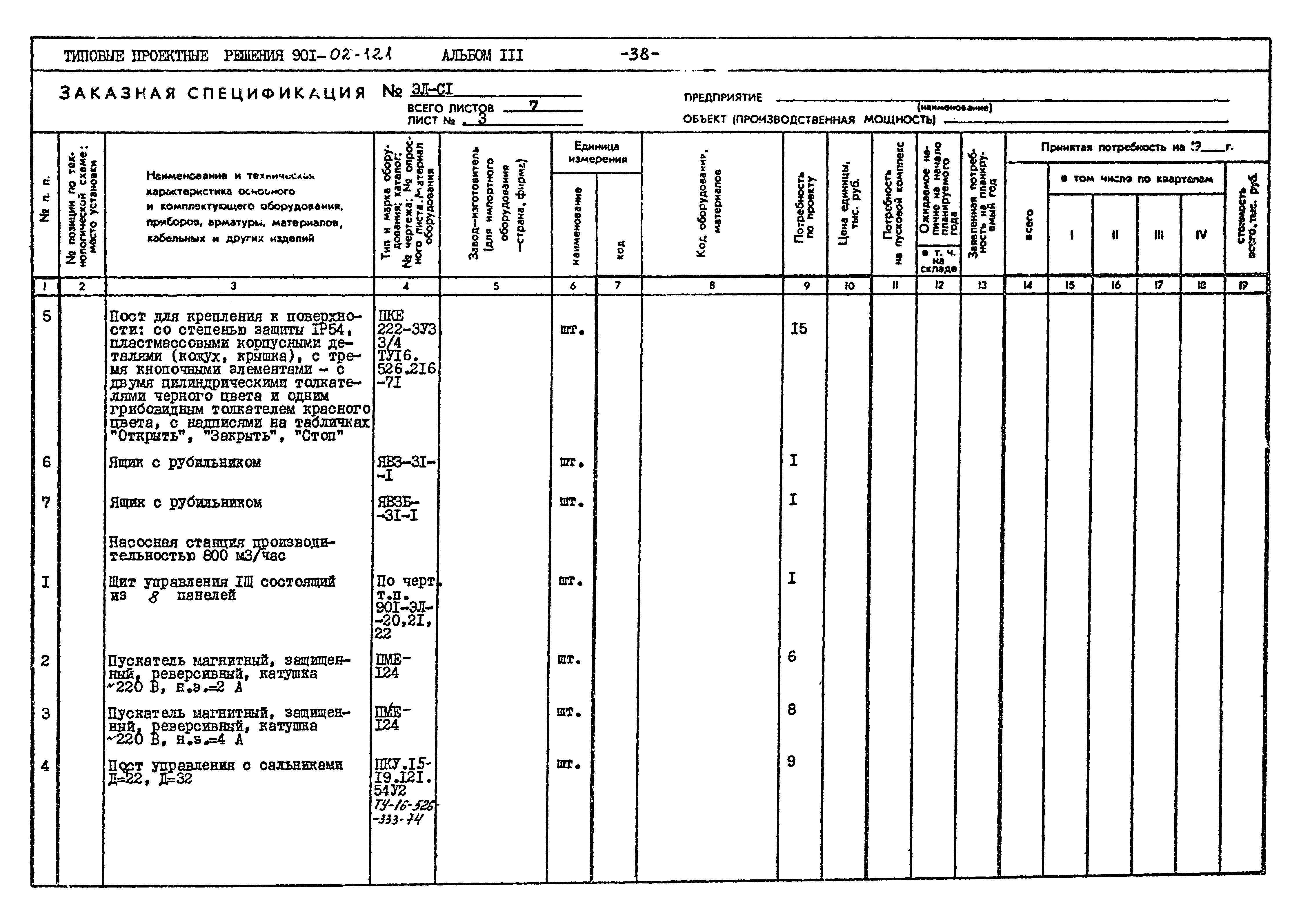 Типовые проектные решения 901-02-121