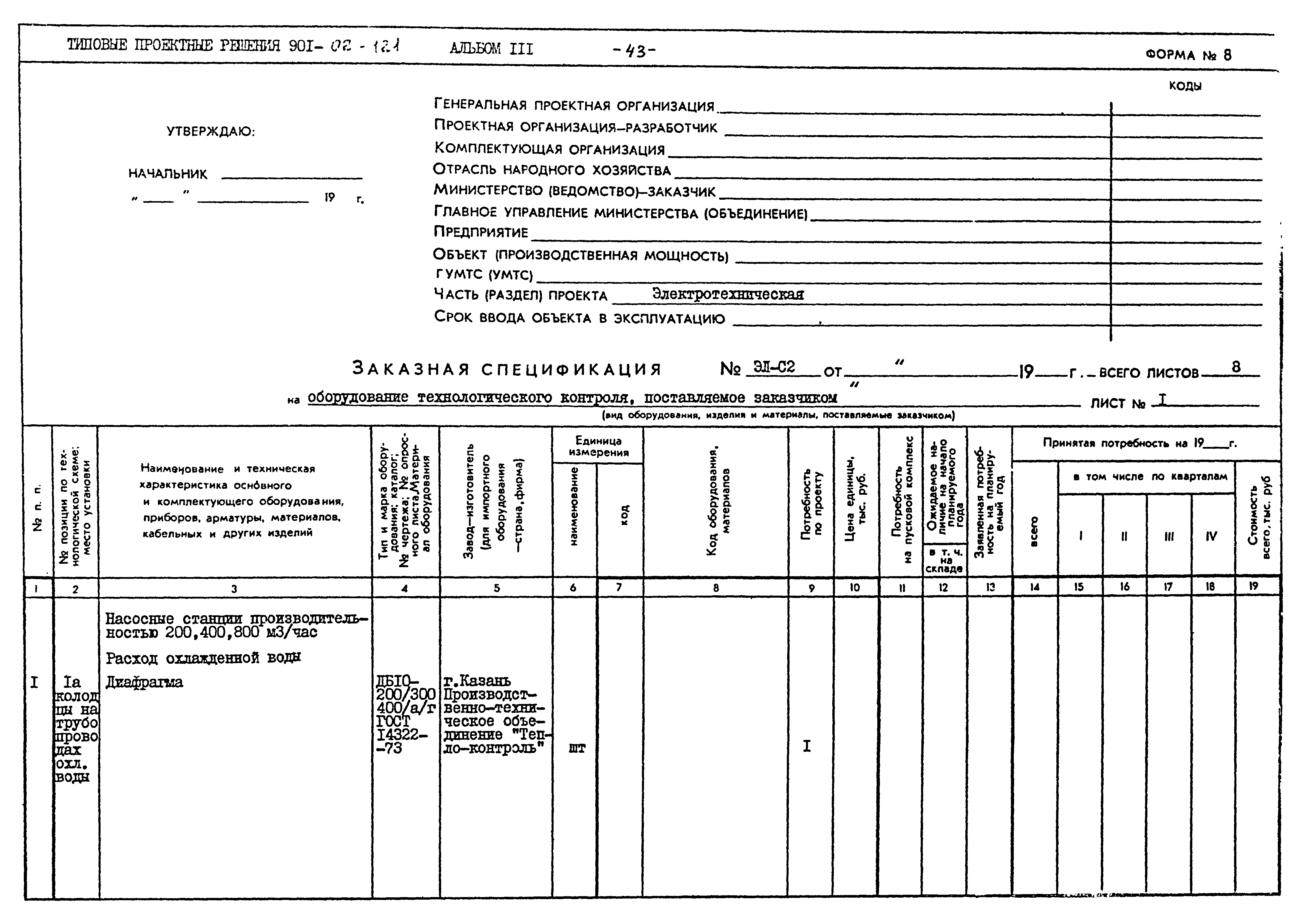 Типовые проектные решения 901-02-121