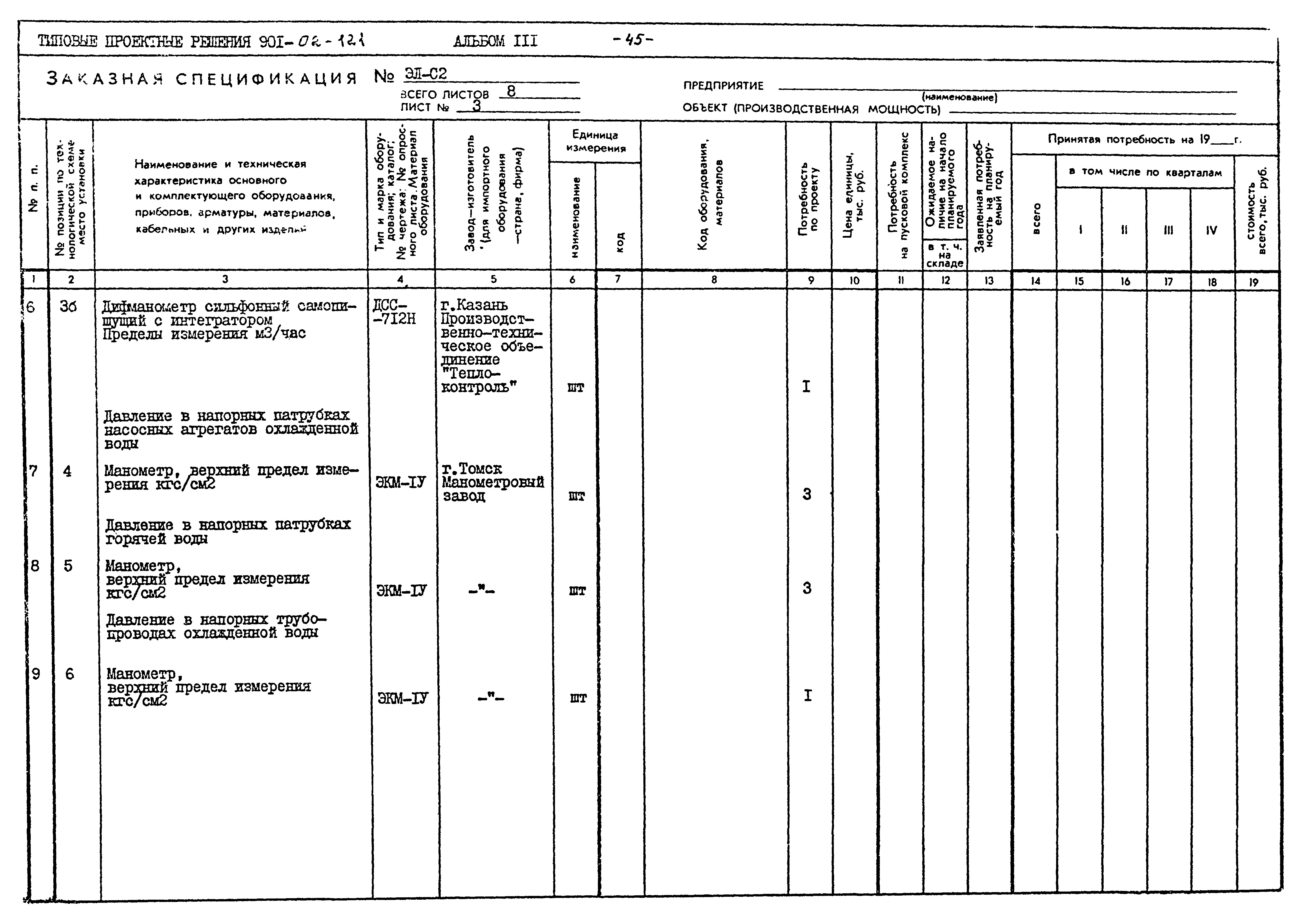 Типовые проектные решения 901-02-121