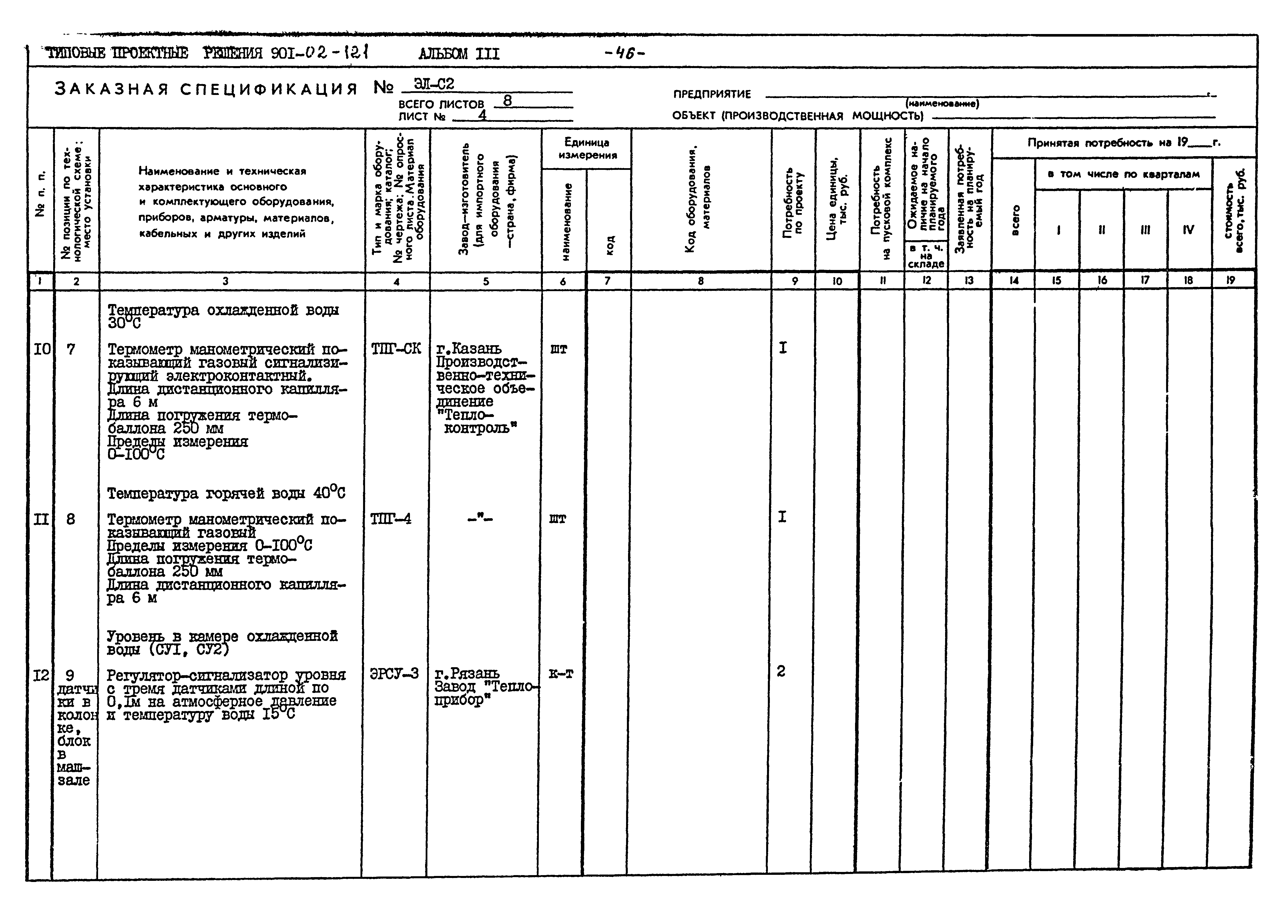 Типовые проектные решения 901-02-121