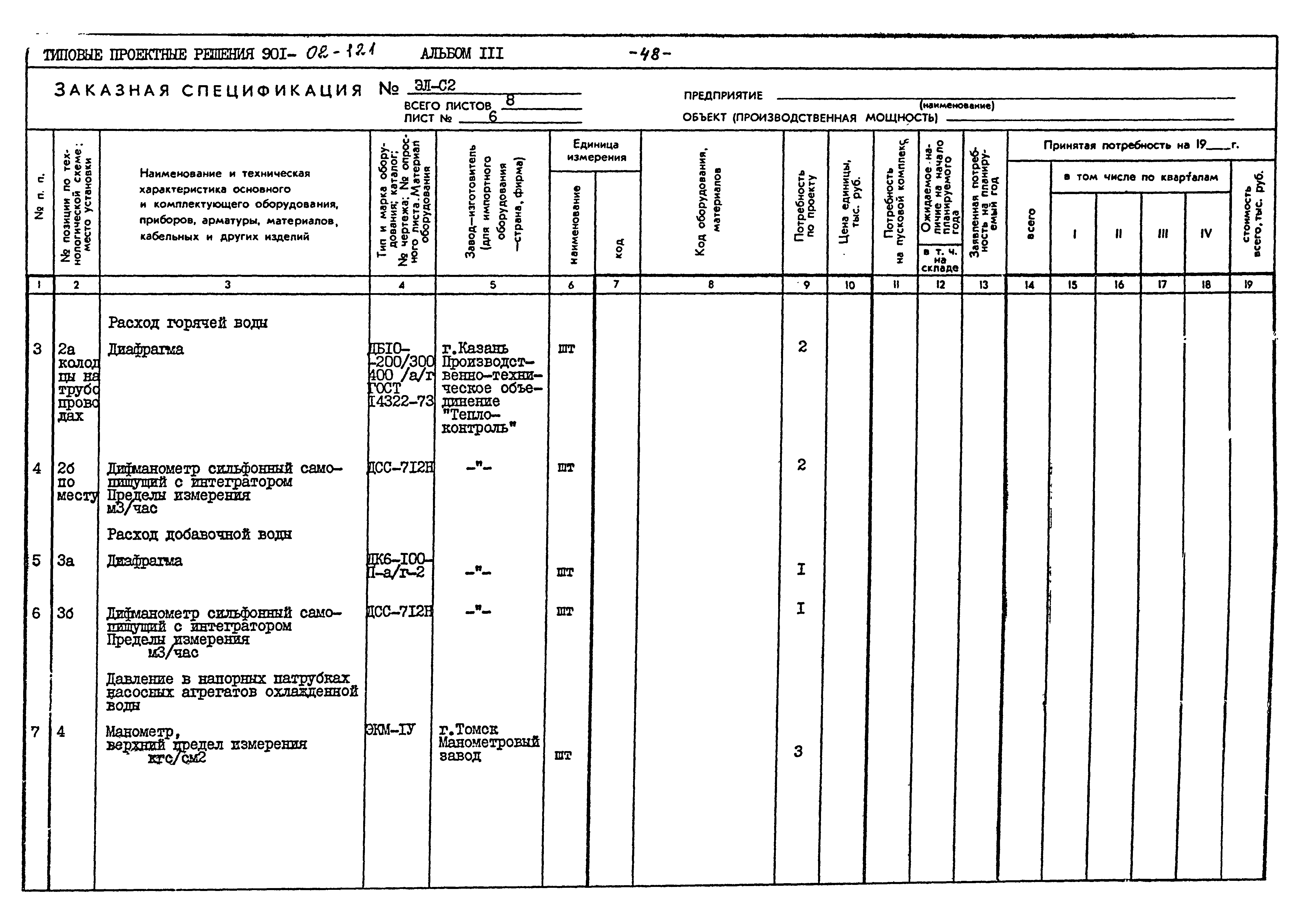 Типовые проектные решения 901-02-121