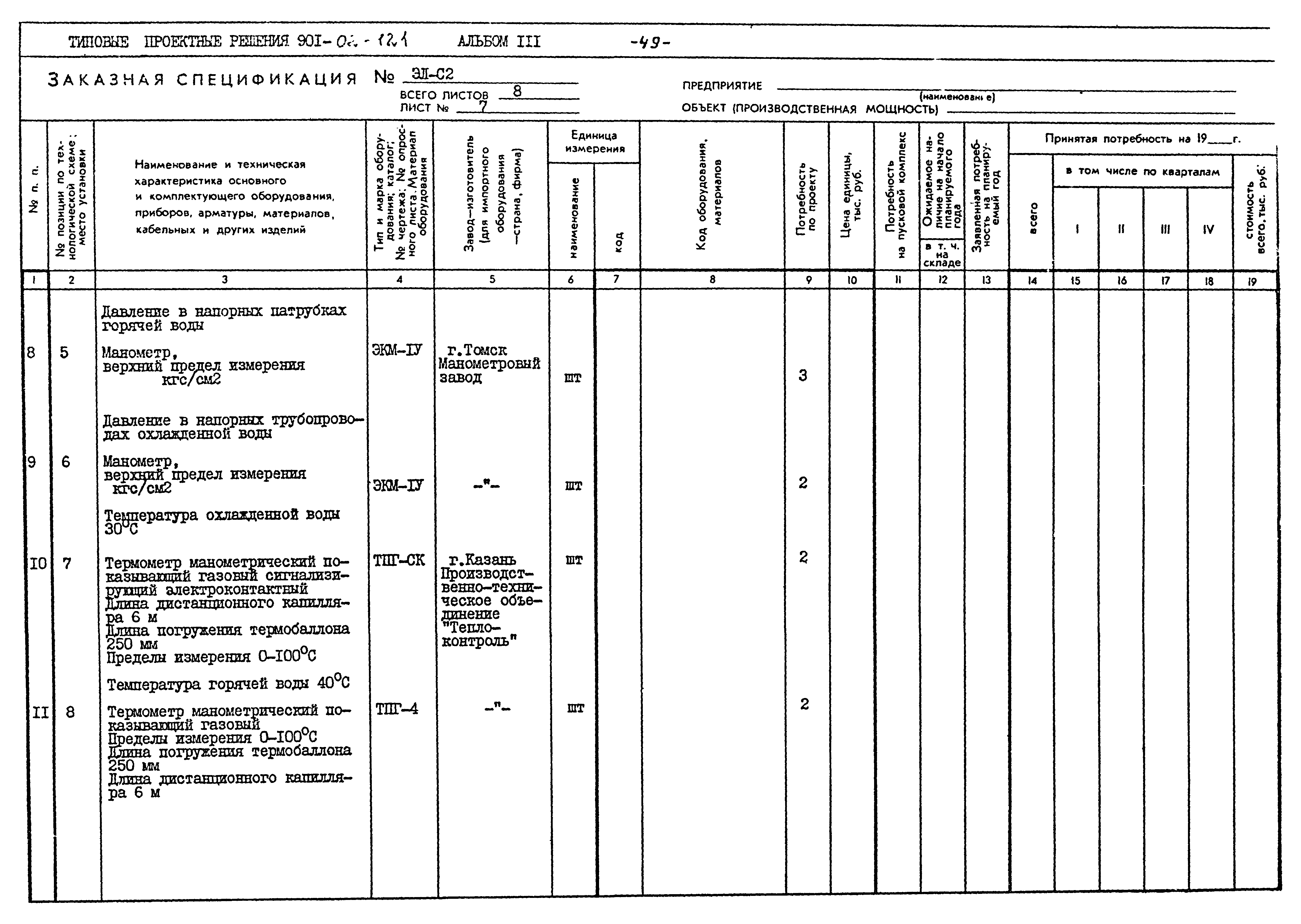 Типовые проектные решения 901-02-121
