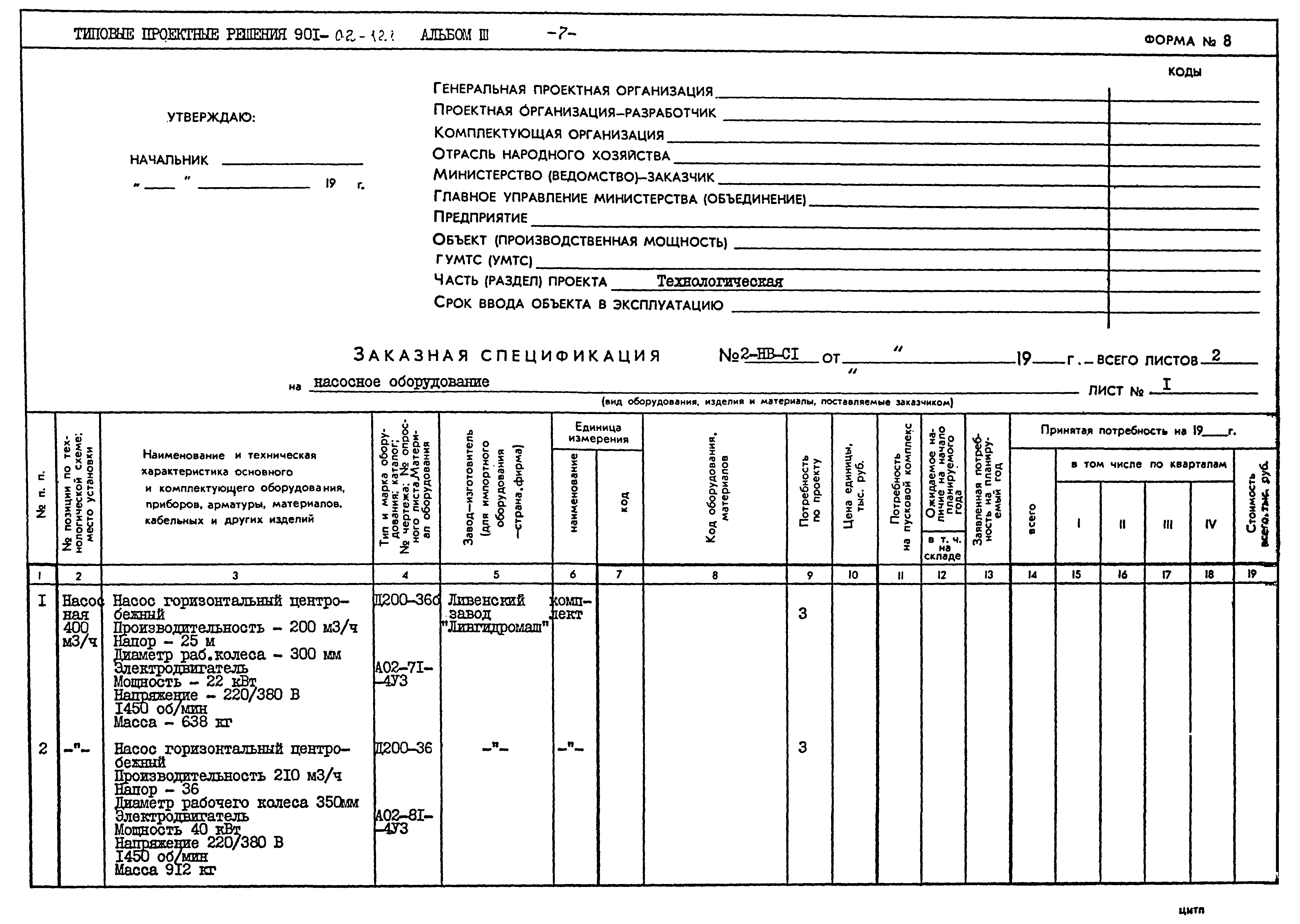 Типовые проектные решения 901-02-121
