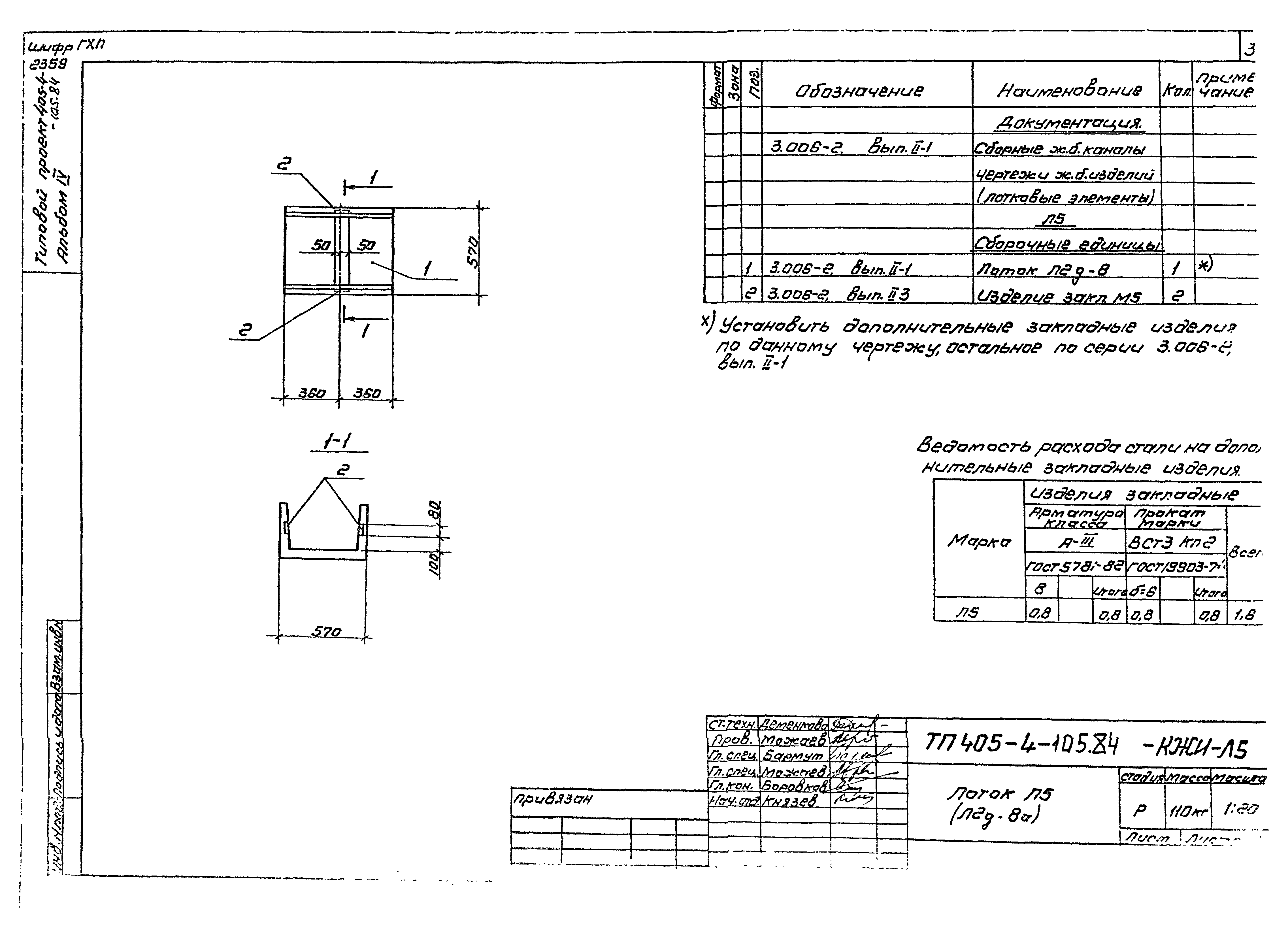 Типовой проект 405-4-105.84