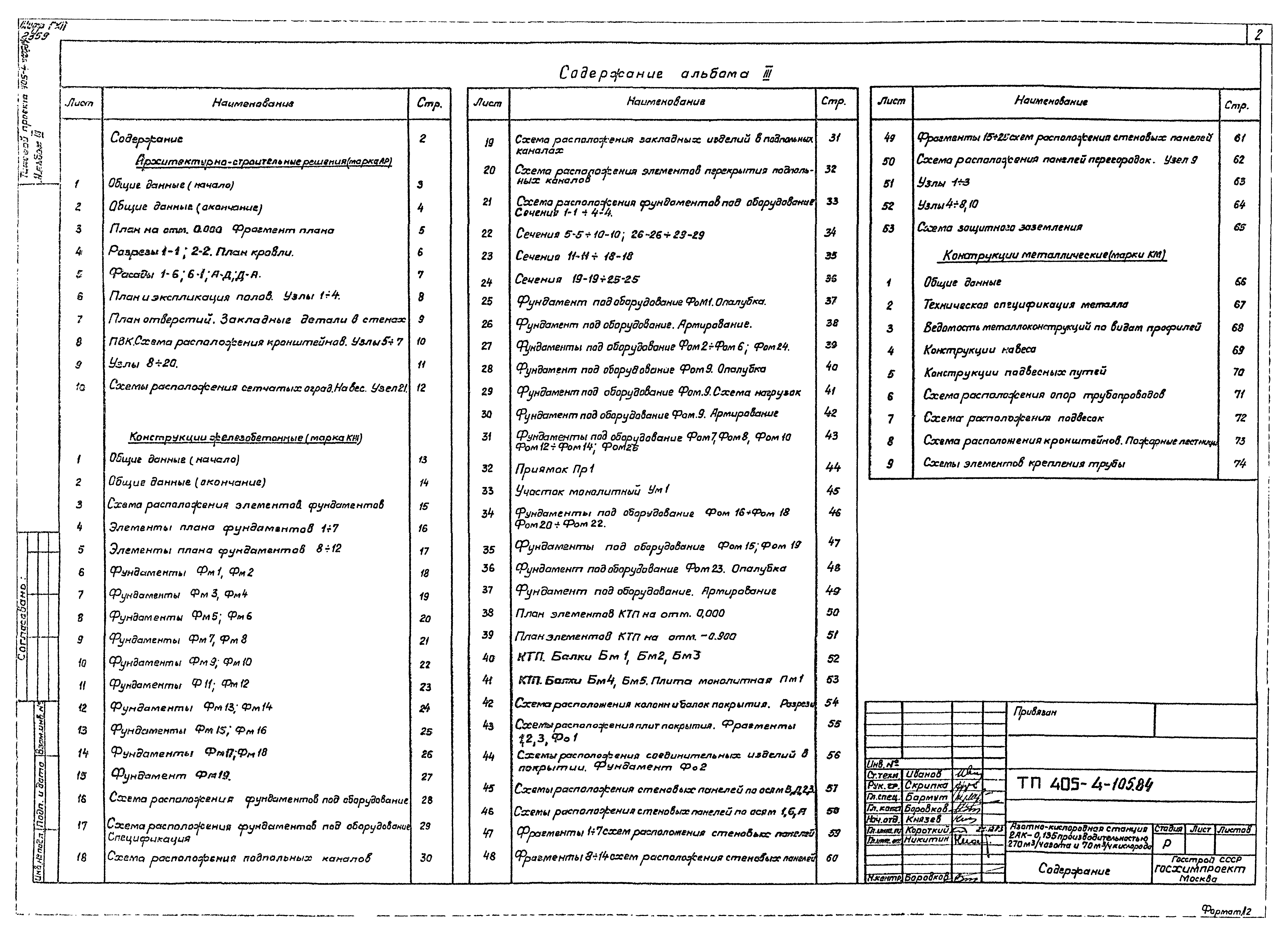 Типовой проект 405-4-105.84