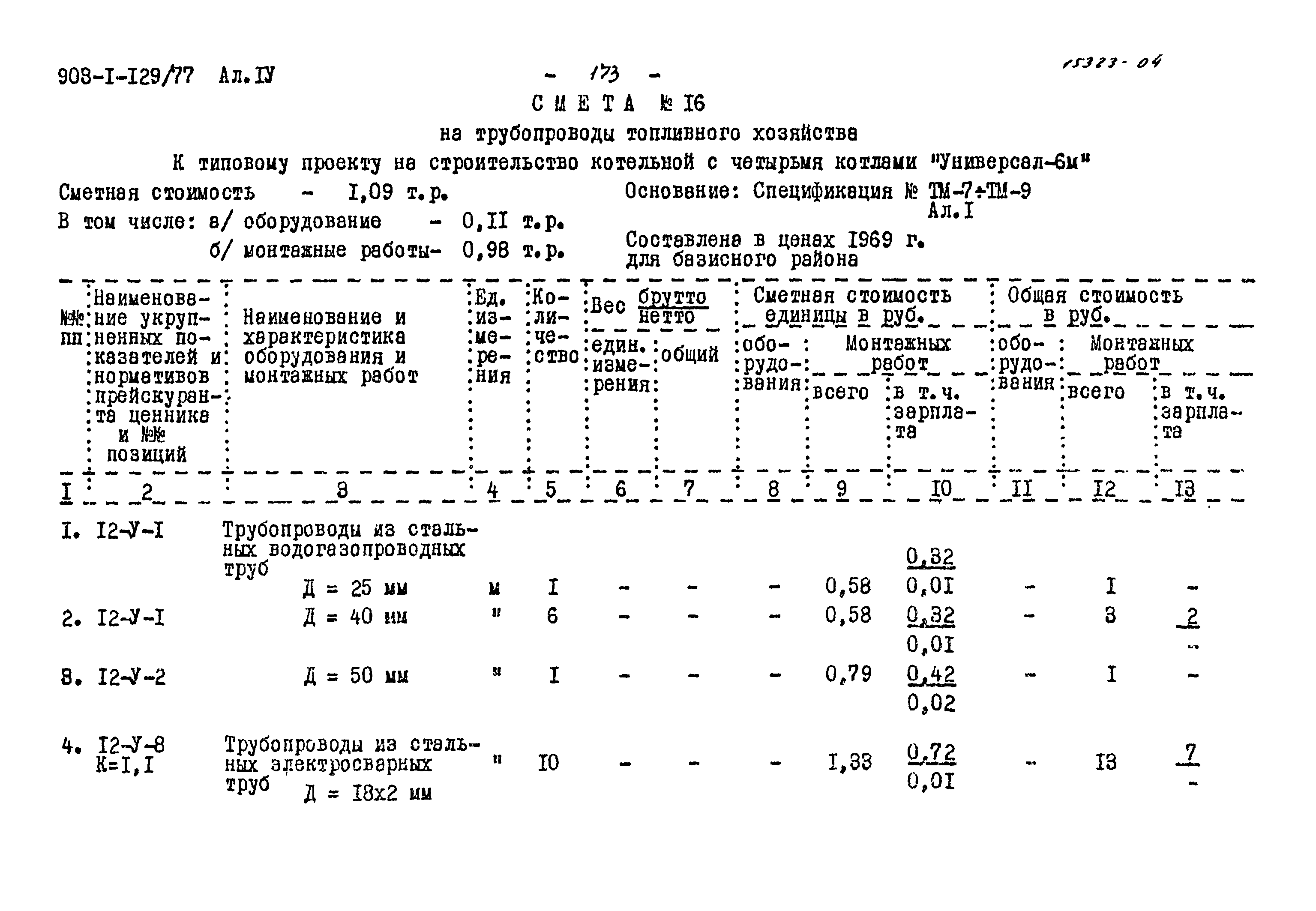 Типовой проект 903-1-129/77