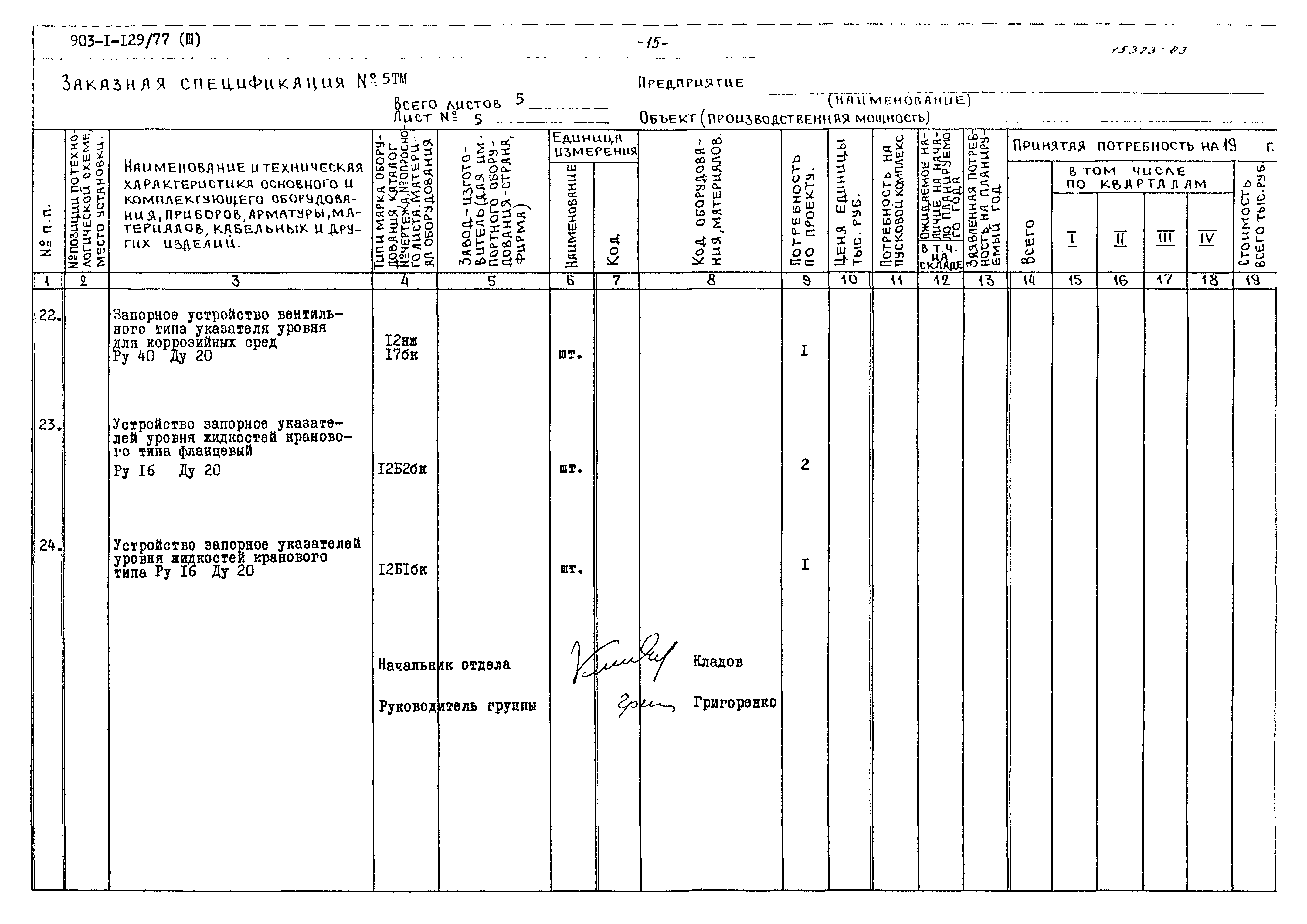 Типовой проект 903-1-129/77