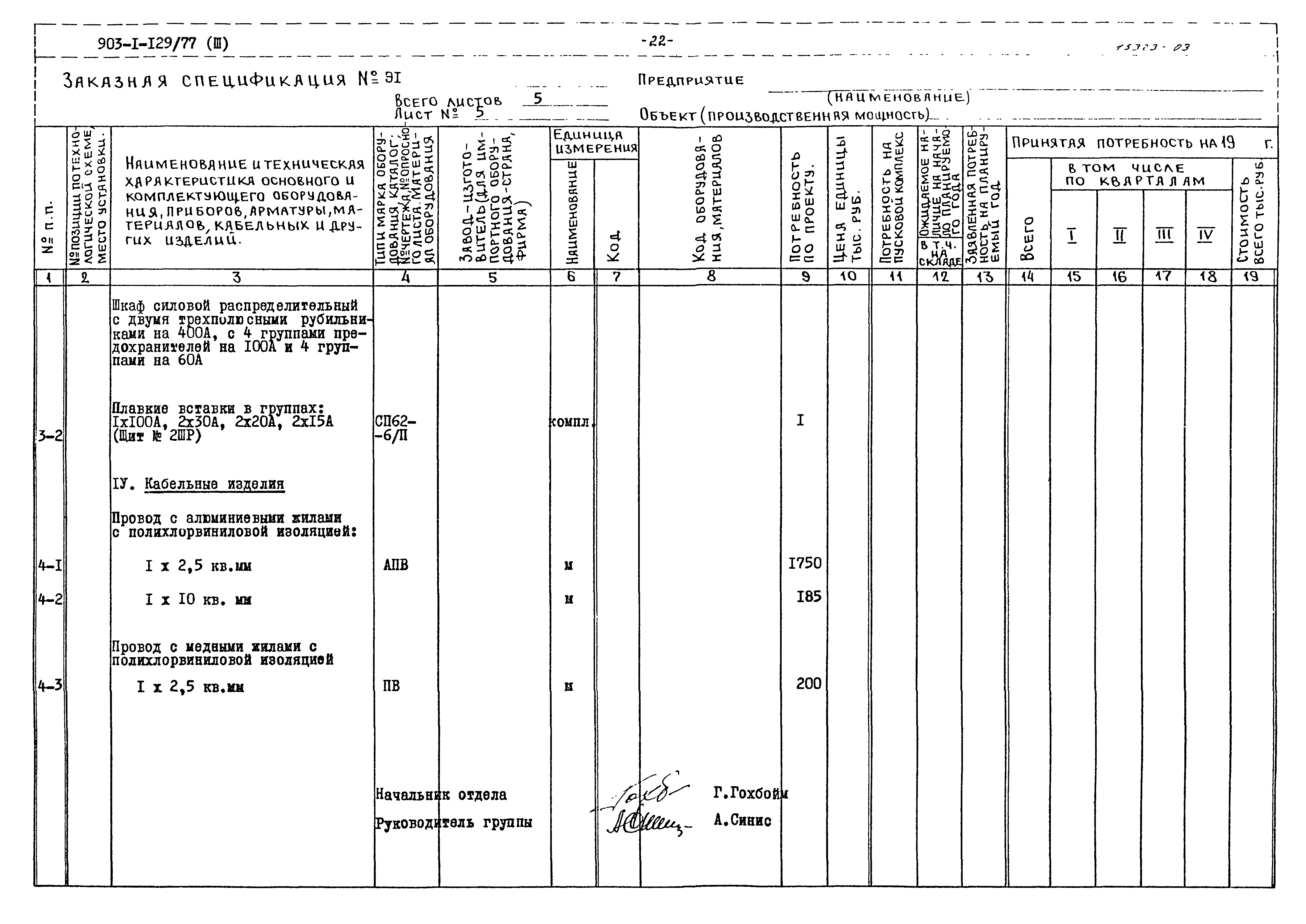 Типовой проект 903-1-129/77