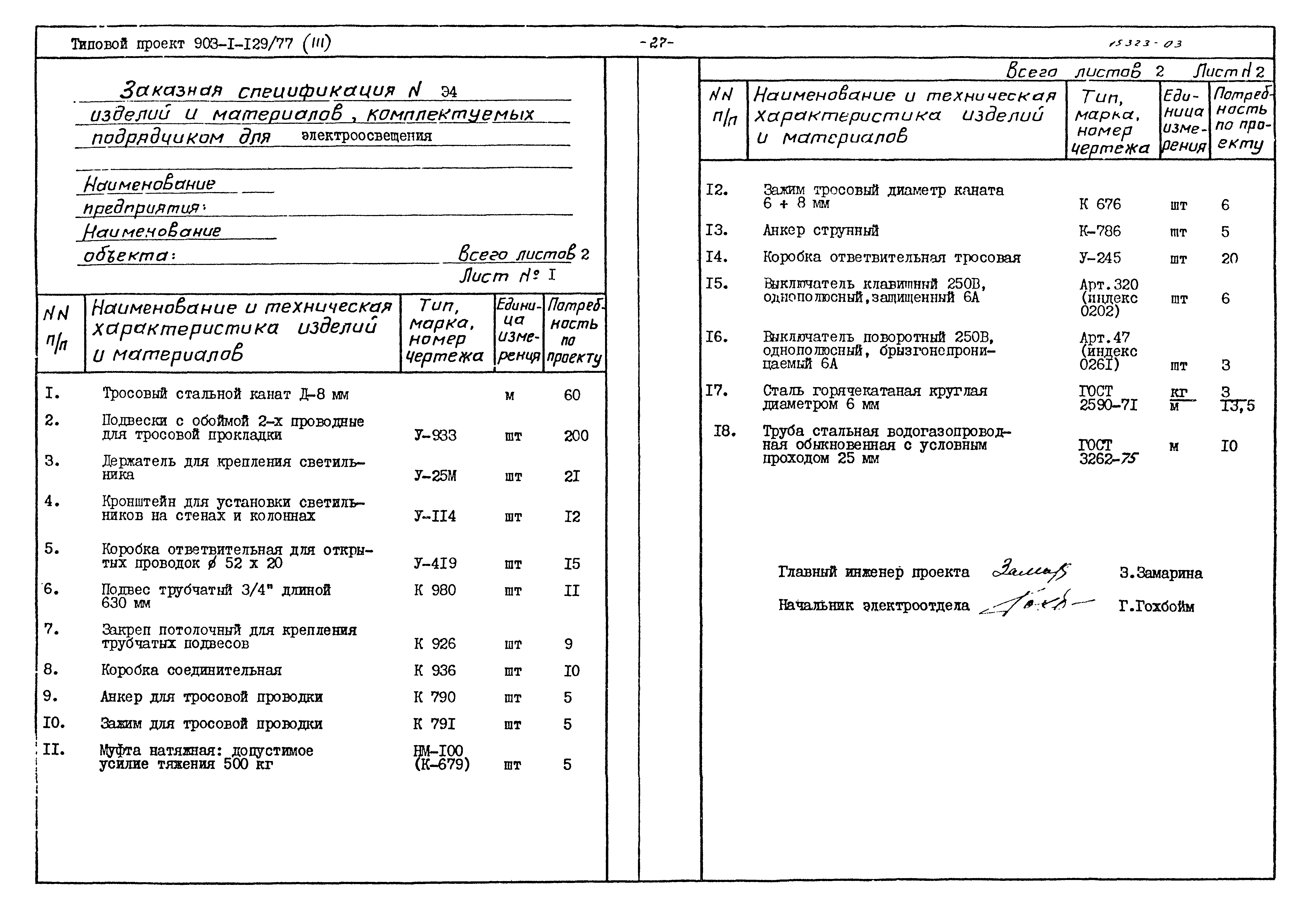 Типовой проект 903-1-129/77