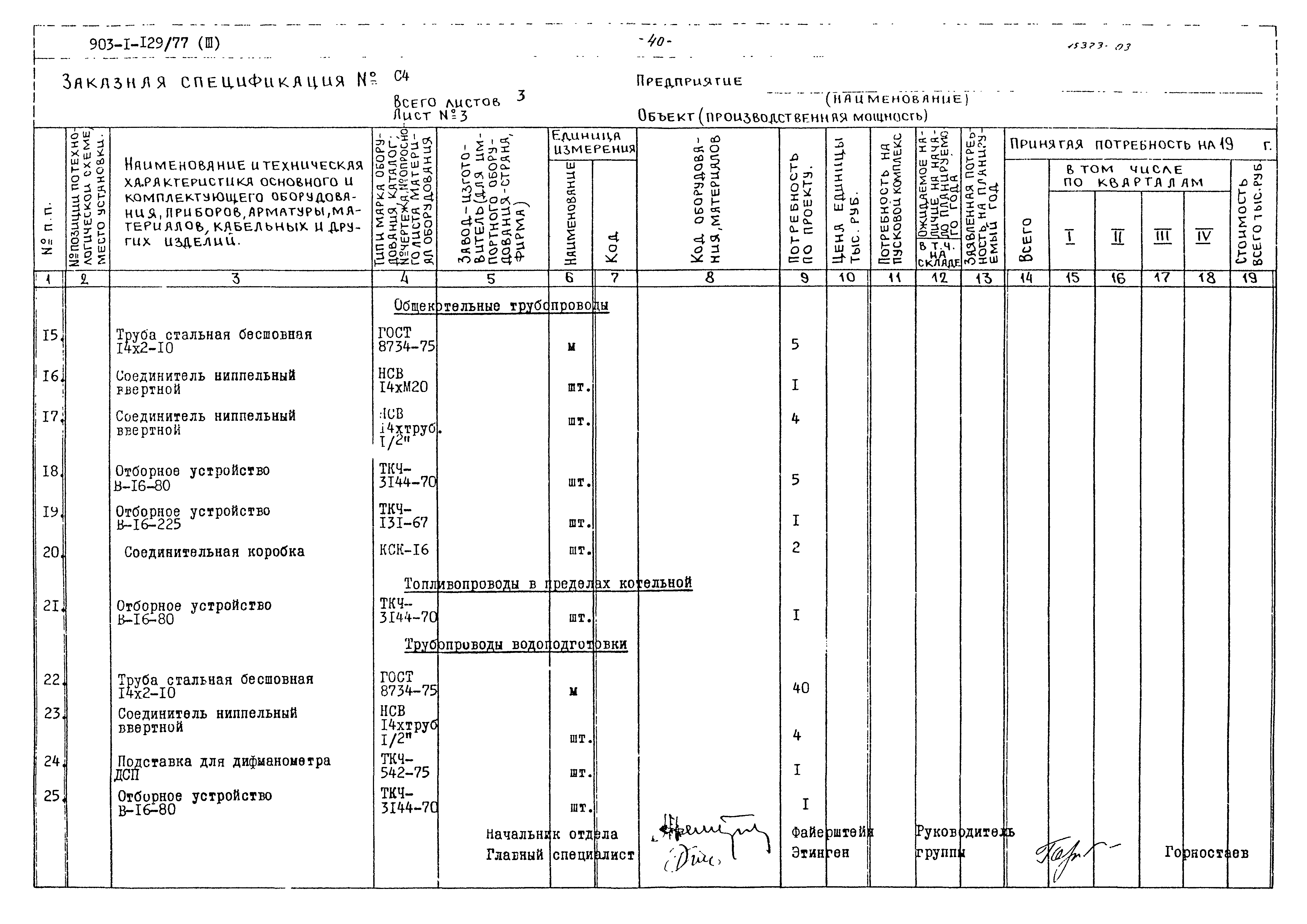 Типовой проект 903-1-129/77