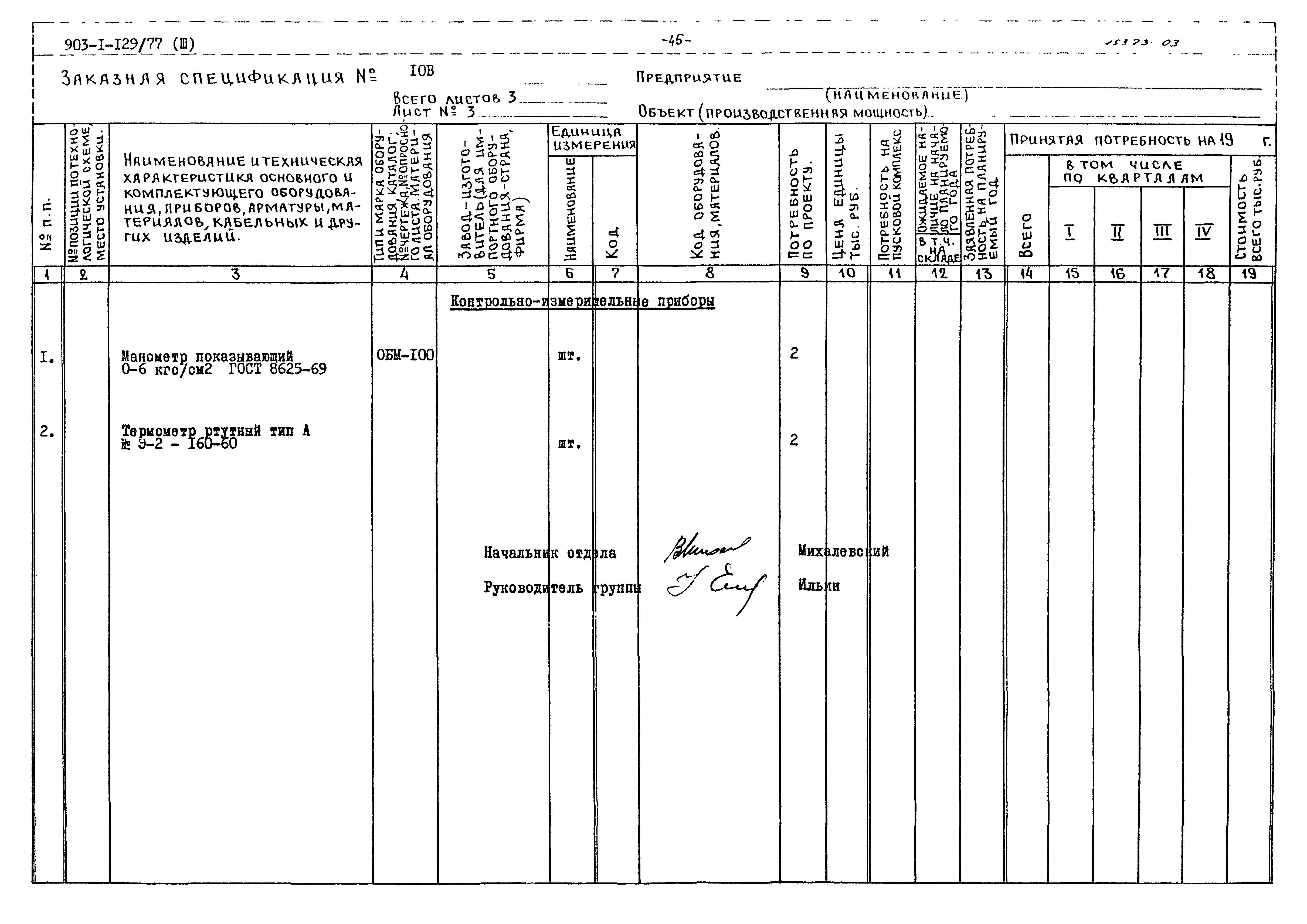 Типовой проект 903-1-129/77