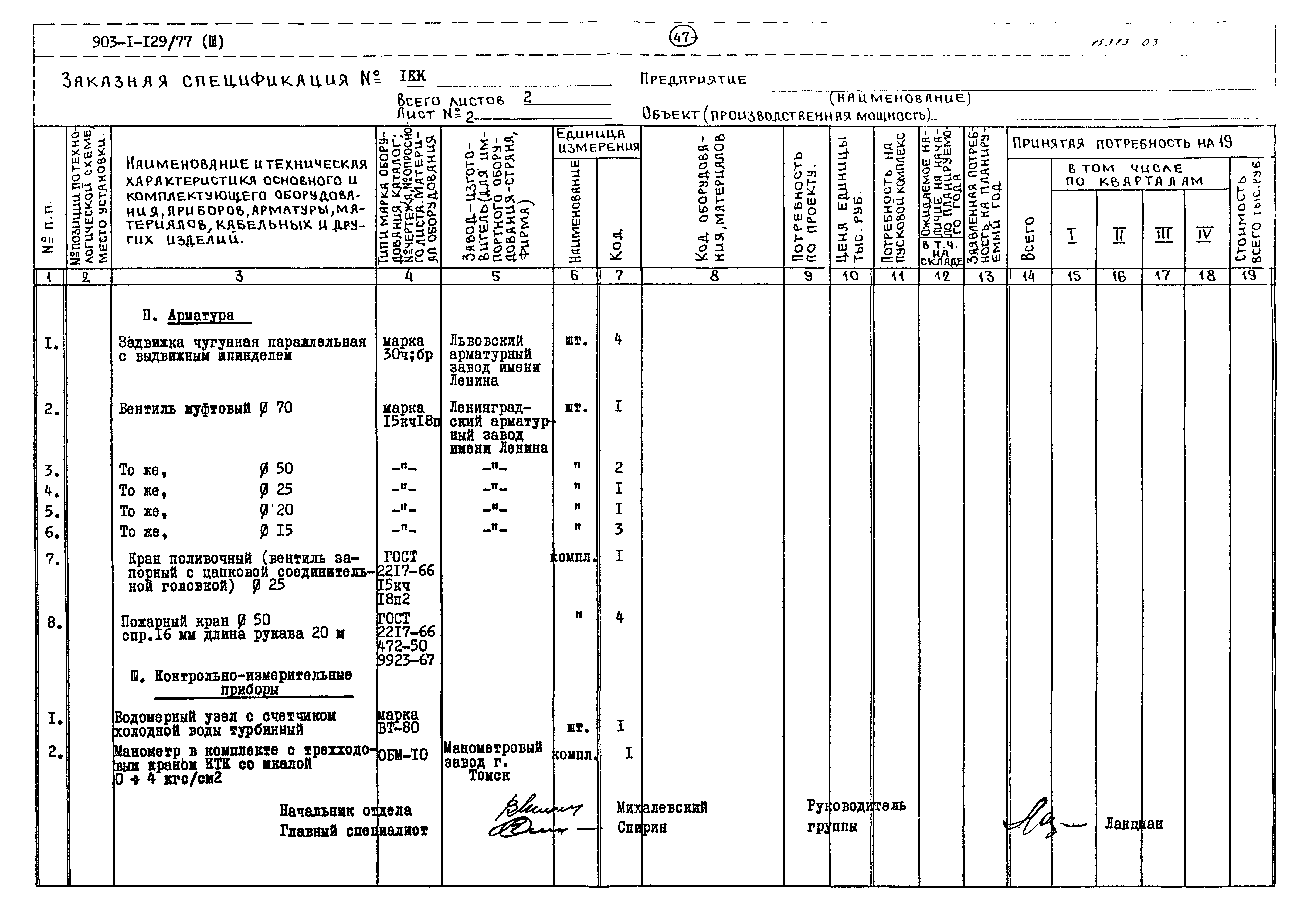 Типовой проект 903-1-129/77